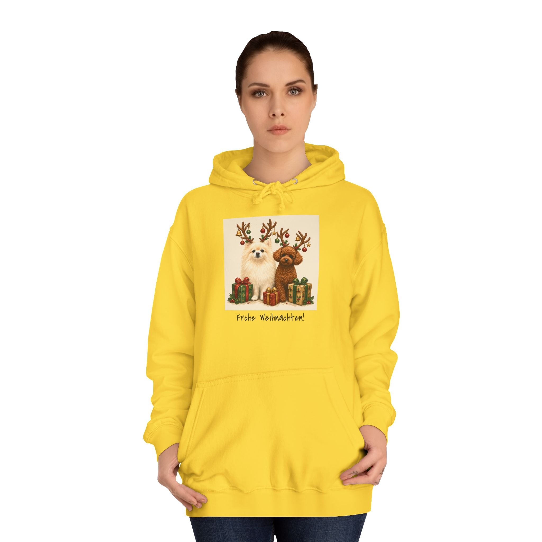 Personalisierter Unisex Hoodie mit Haustier – Frohe Weihnachten