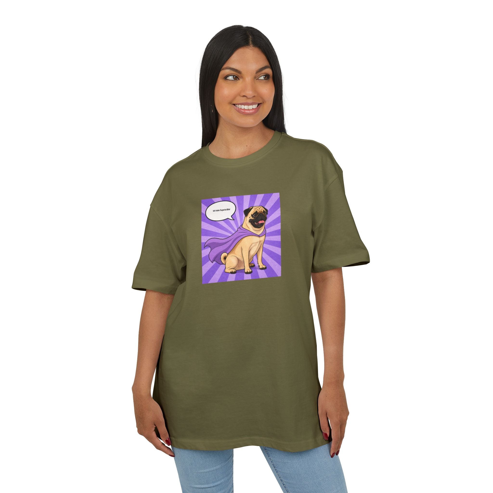 Personalisiertes Oversized Unisex T-Shirt mit Haustier – Hero