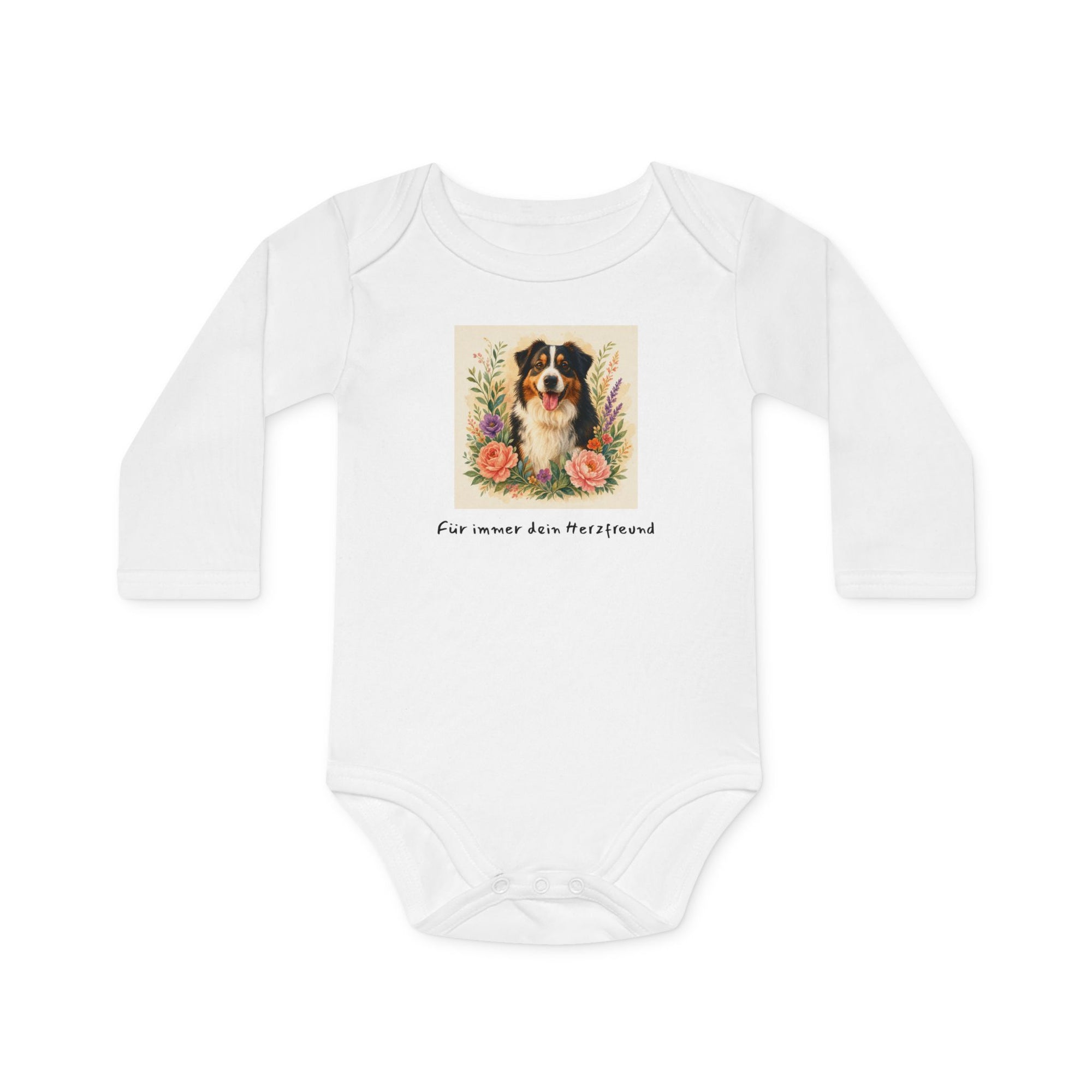 Personalisierter Baby-Body langarm Bio Baumwolle – Flora & Fauna
