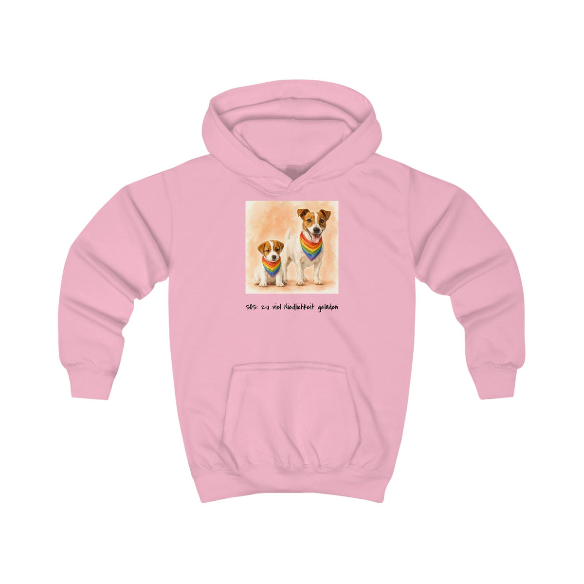 Personalisierter Kinder-Hoodie mit Haustier – Regenbogen