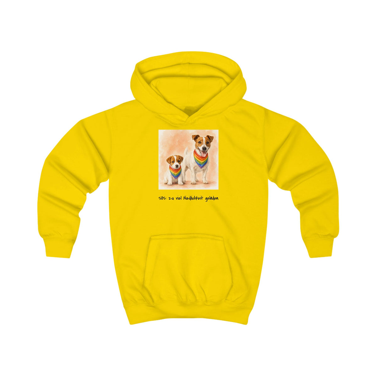 Personalisierter Kinder-Hoodie mit Haustier – Regenbogen