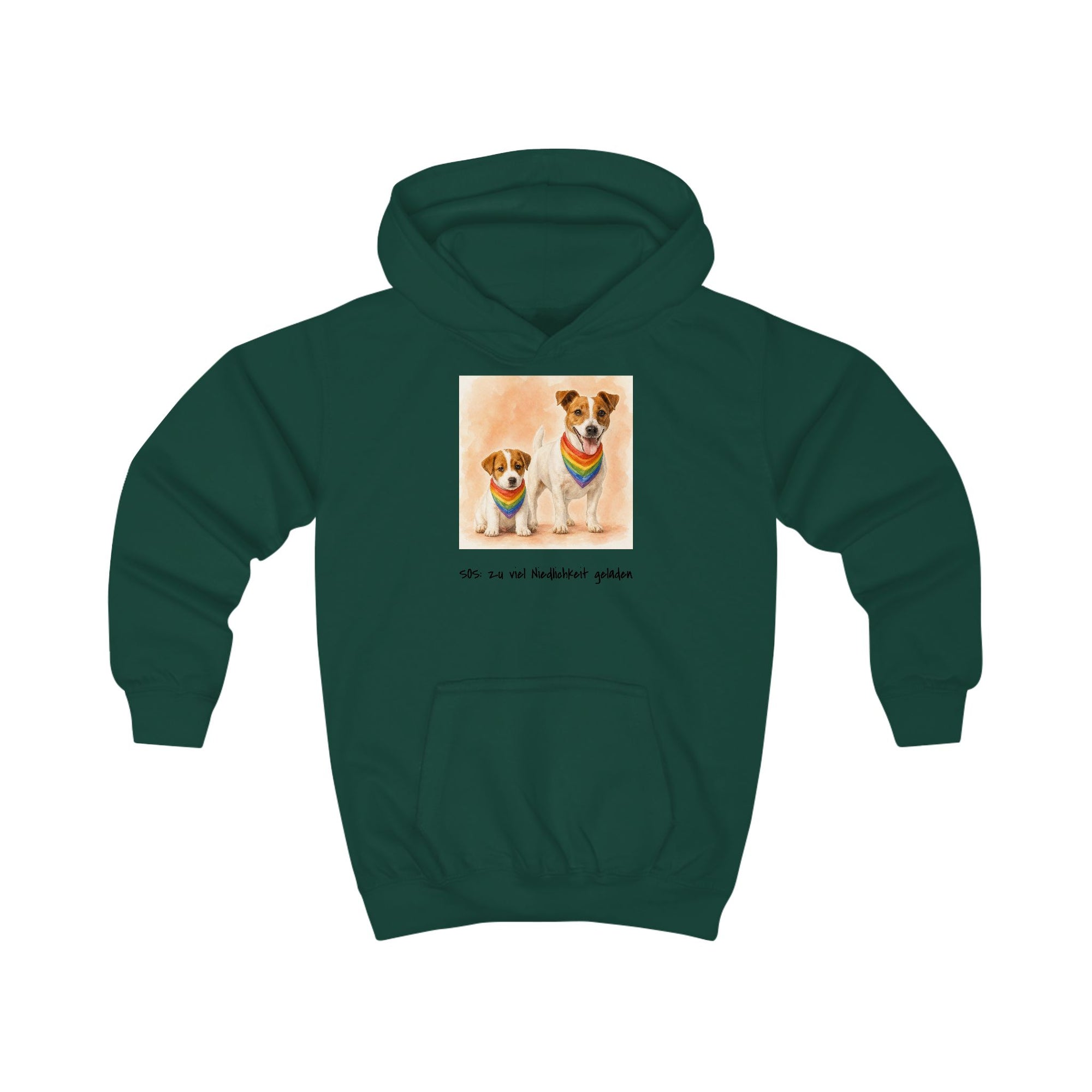 Personalisierter Kinder-Hoodie mit Haustier – Regenbogen