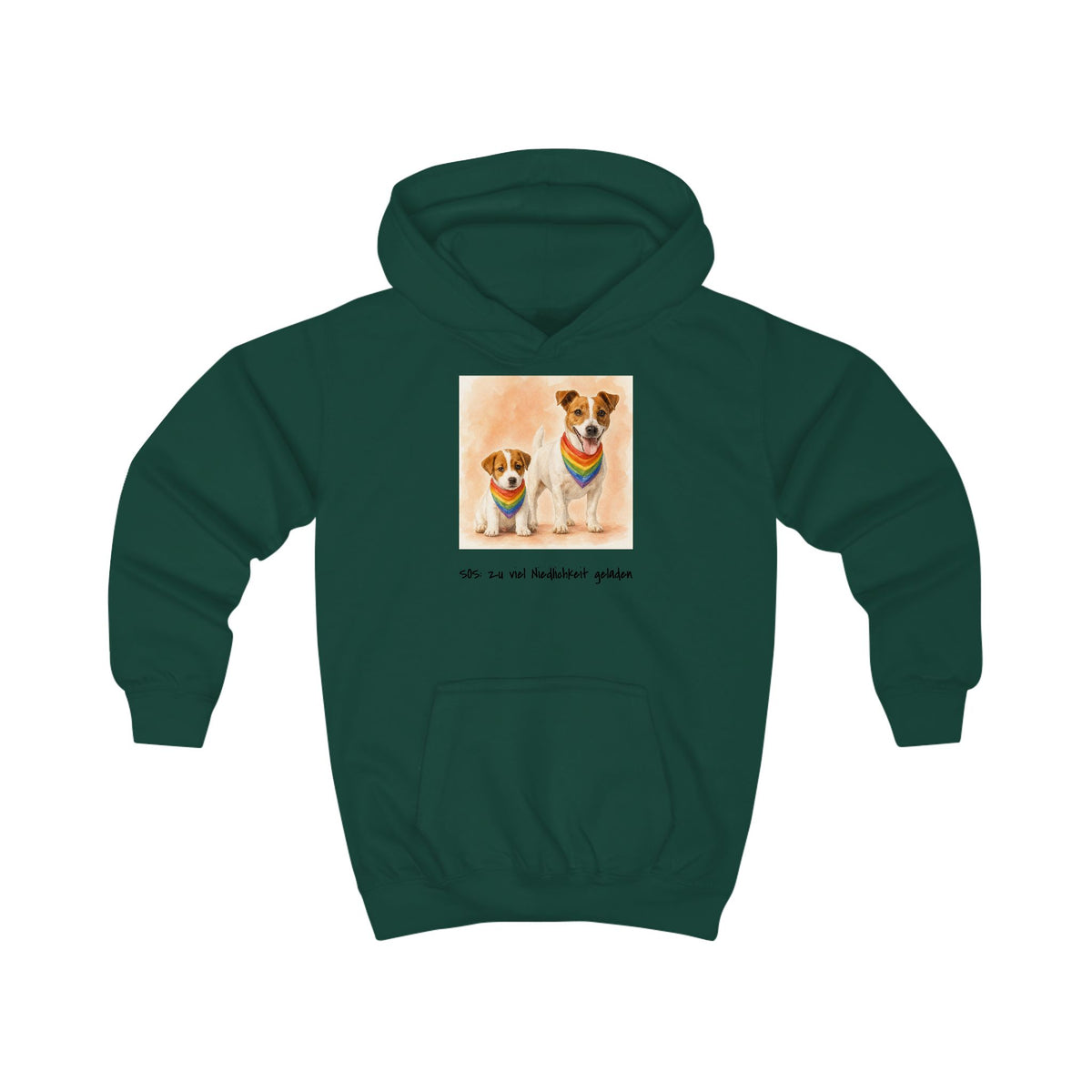 Personalisierter Kinder-Hoodie mit Haustier – Regenbogen