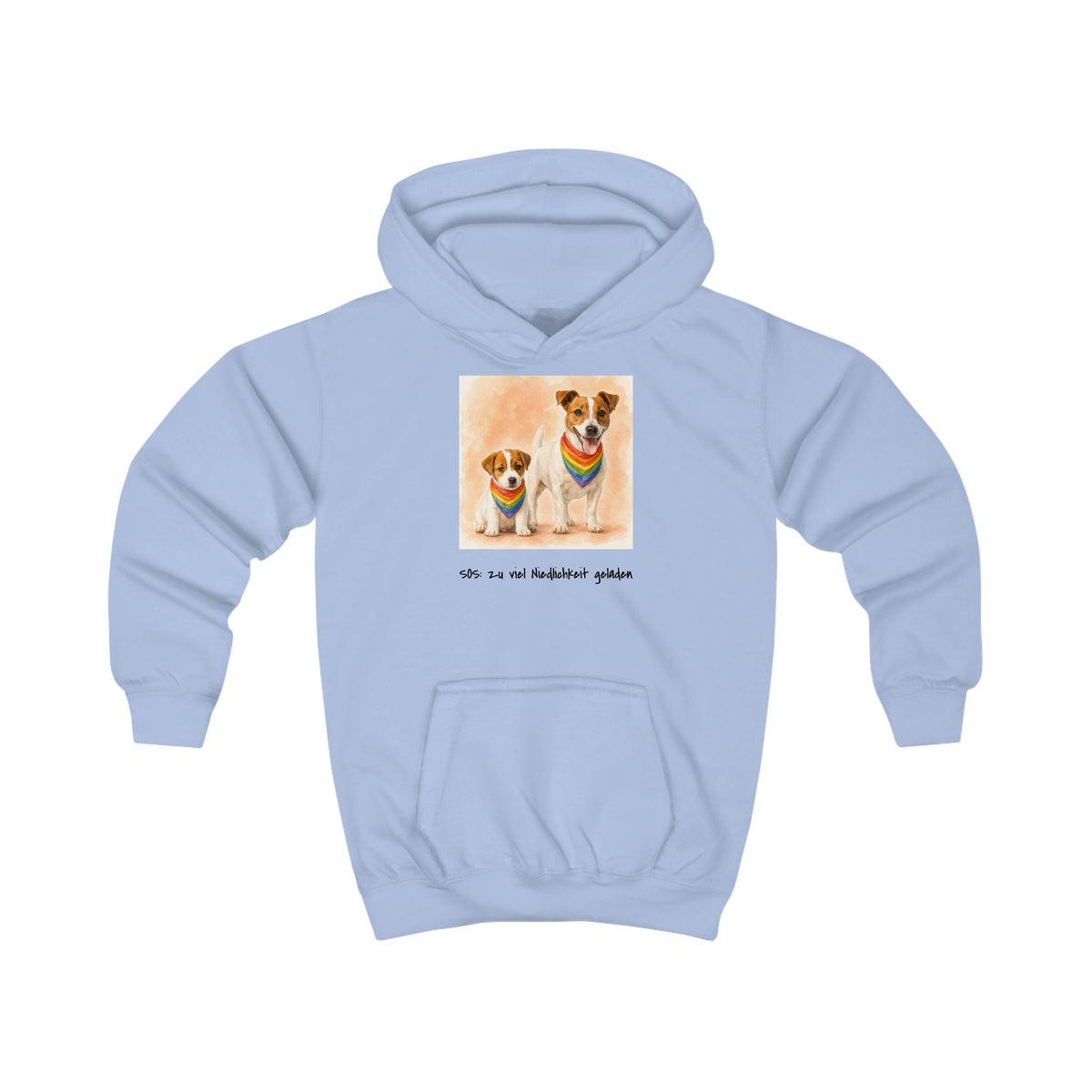 Personalisierter Kinder-Hoodie mit Haustier – Regenbogen