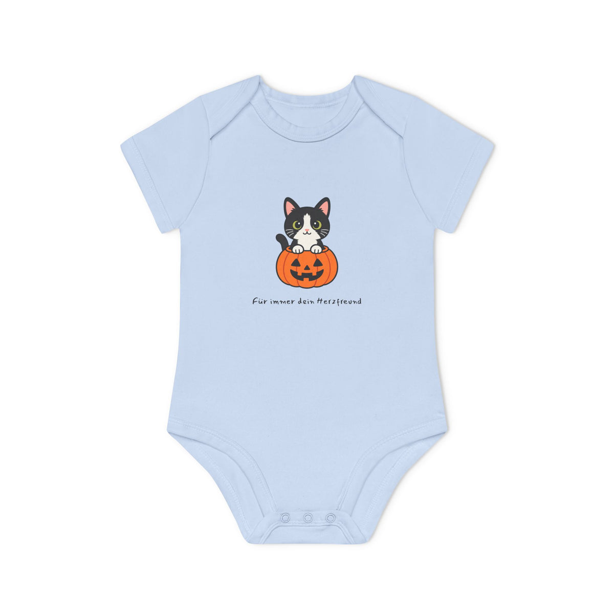 Personalisierter Baby-Body kurzarm Bio Baumwolle – Halloween Pet