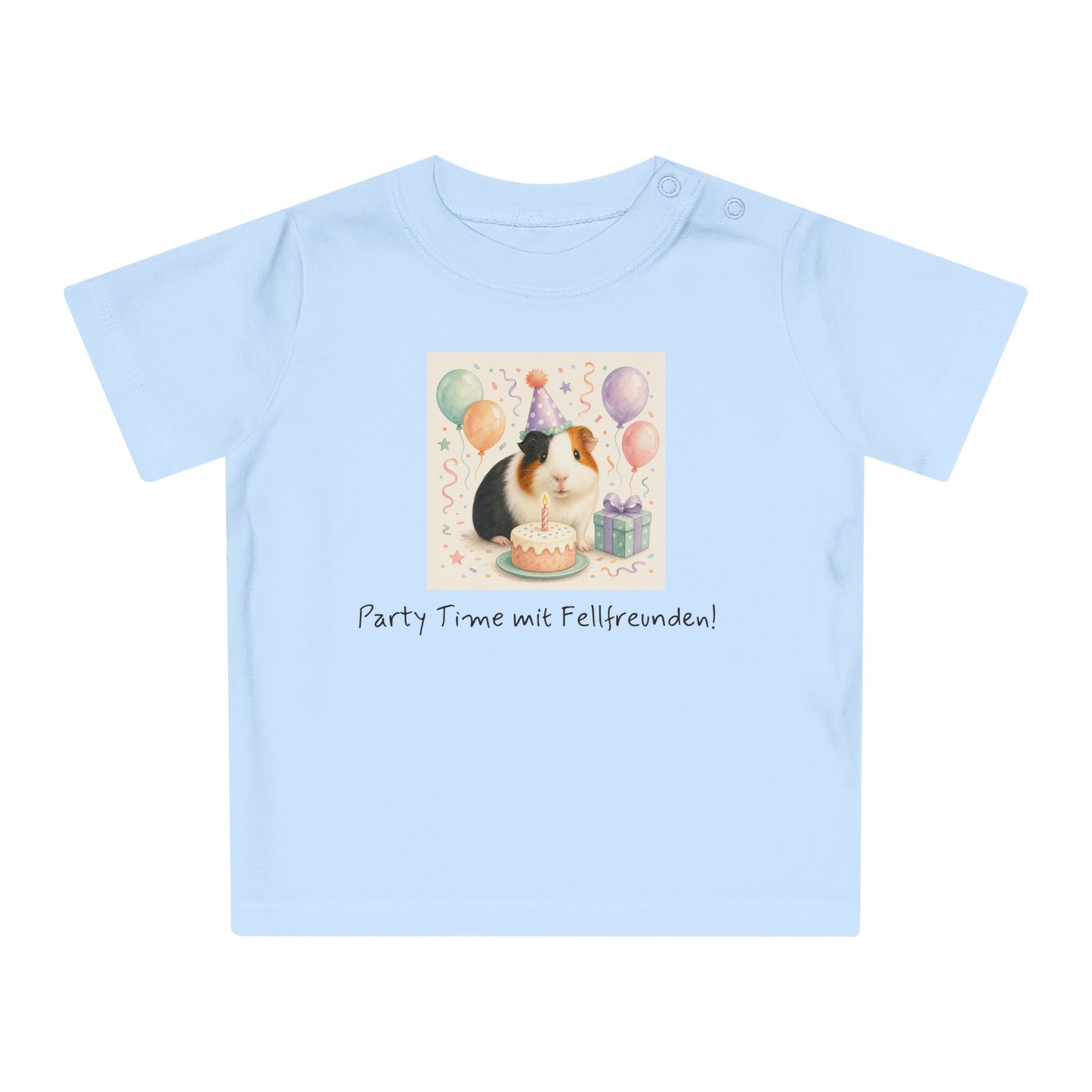 Personalisiertes Baby T-Shirt mit Haustier – Birthday Time