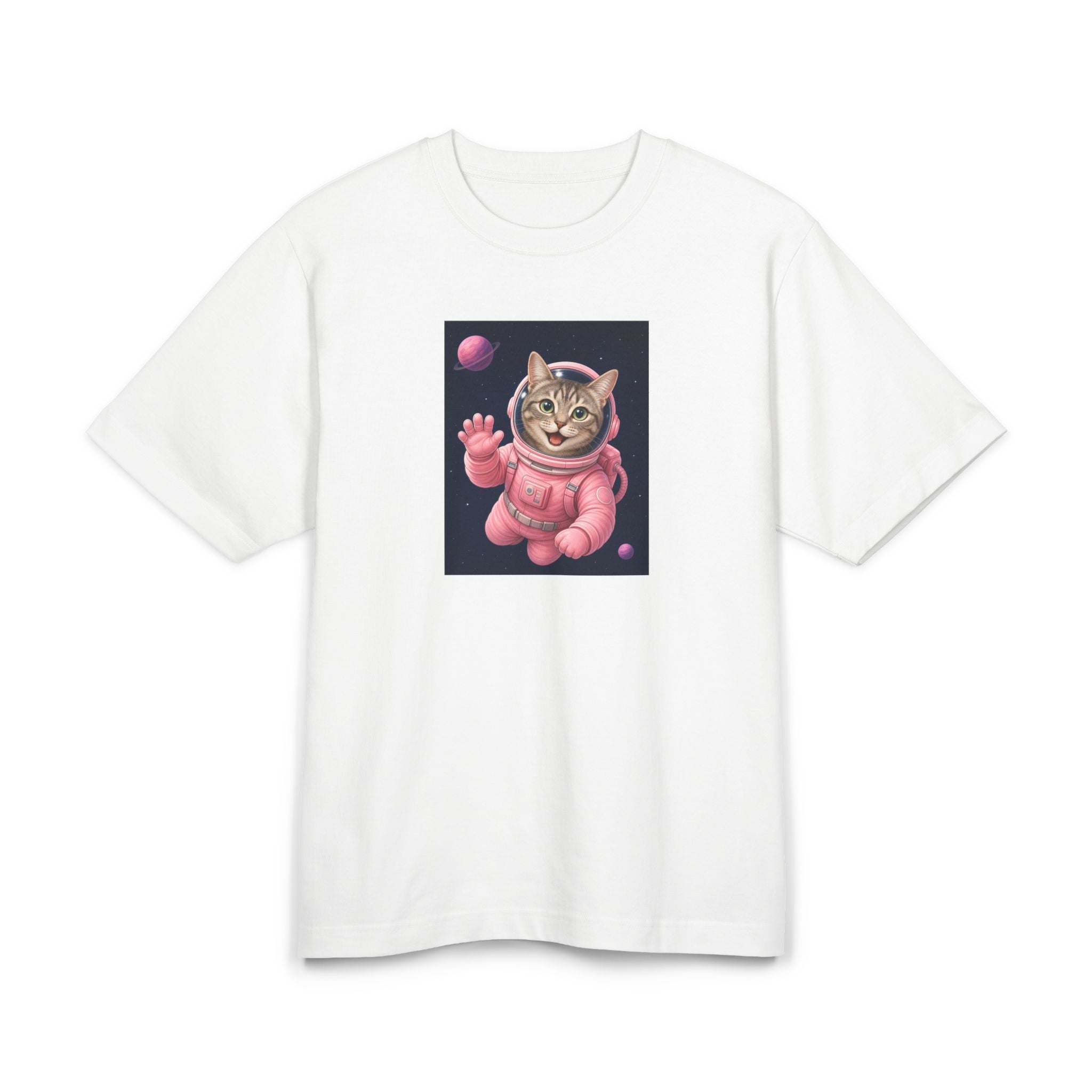 Personalisiertes Premium Unisex T-Shirt mit Haustier – Astronaut
