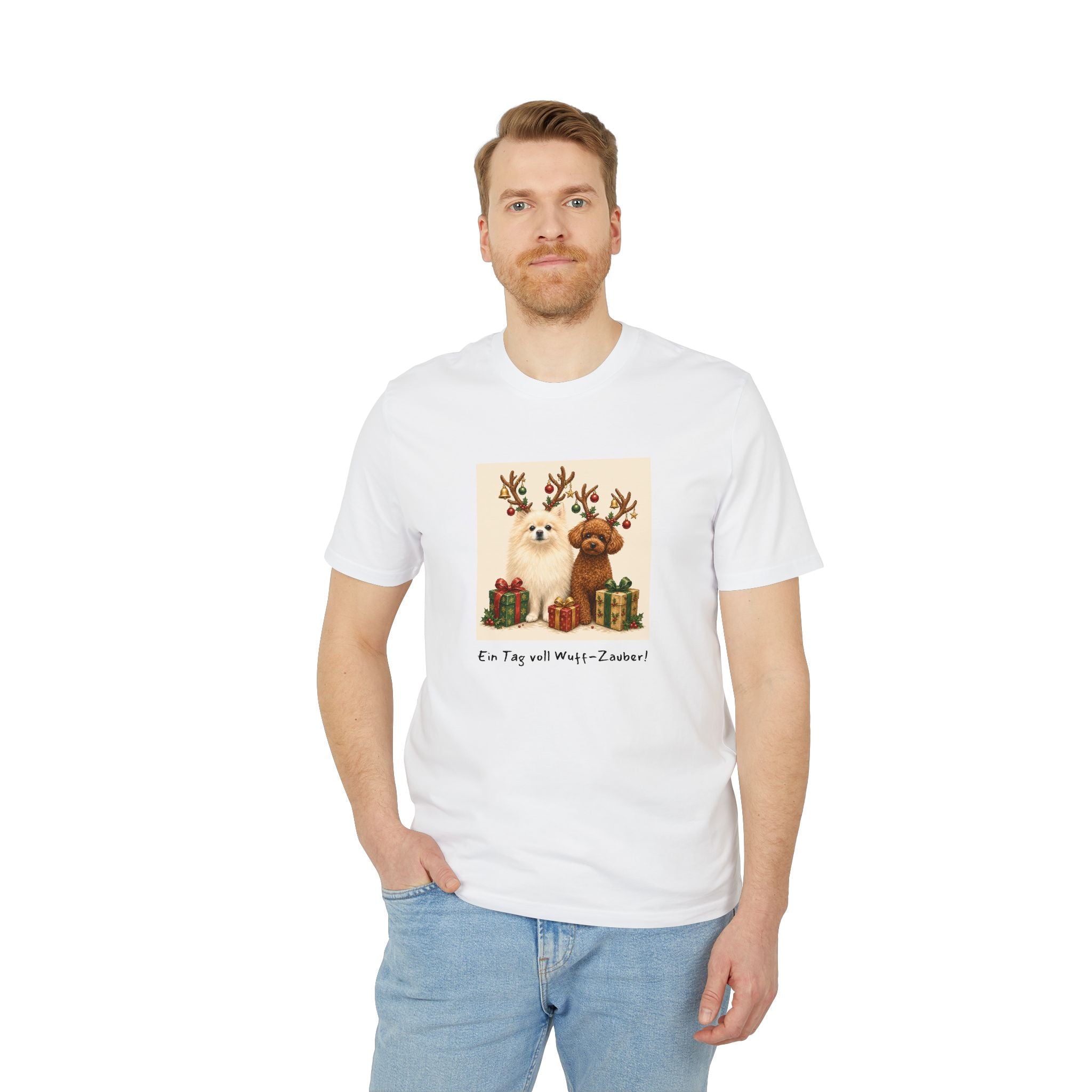 Personalisiertes Unisex T-Shirt mit Haustier – Frohe Weihnachten