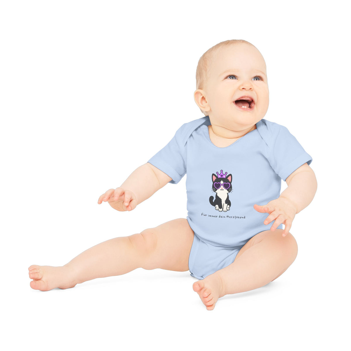 Personalisierter Baby-Body kurzarm Bio Baumwolle – Purple Queen