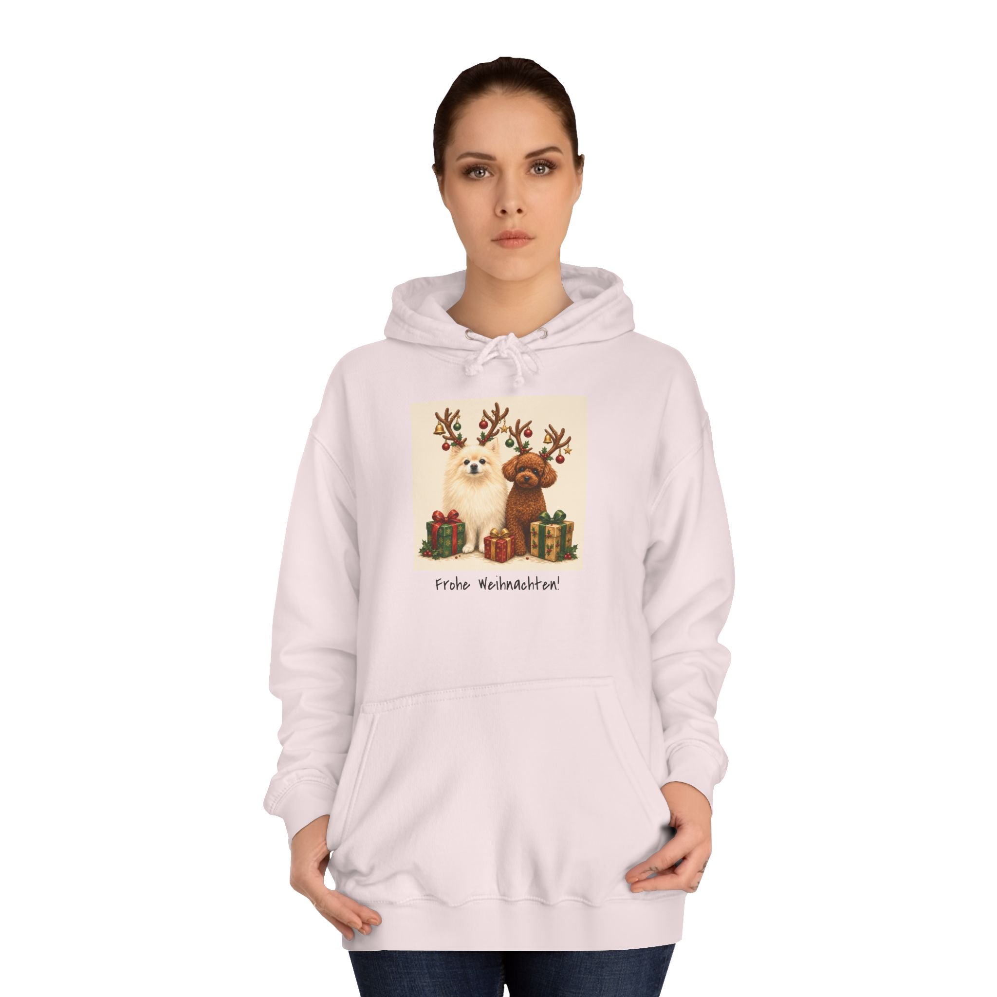 Personalisierter Unisex Hoodie mit Haustier – Frohe Weihnachten