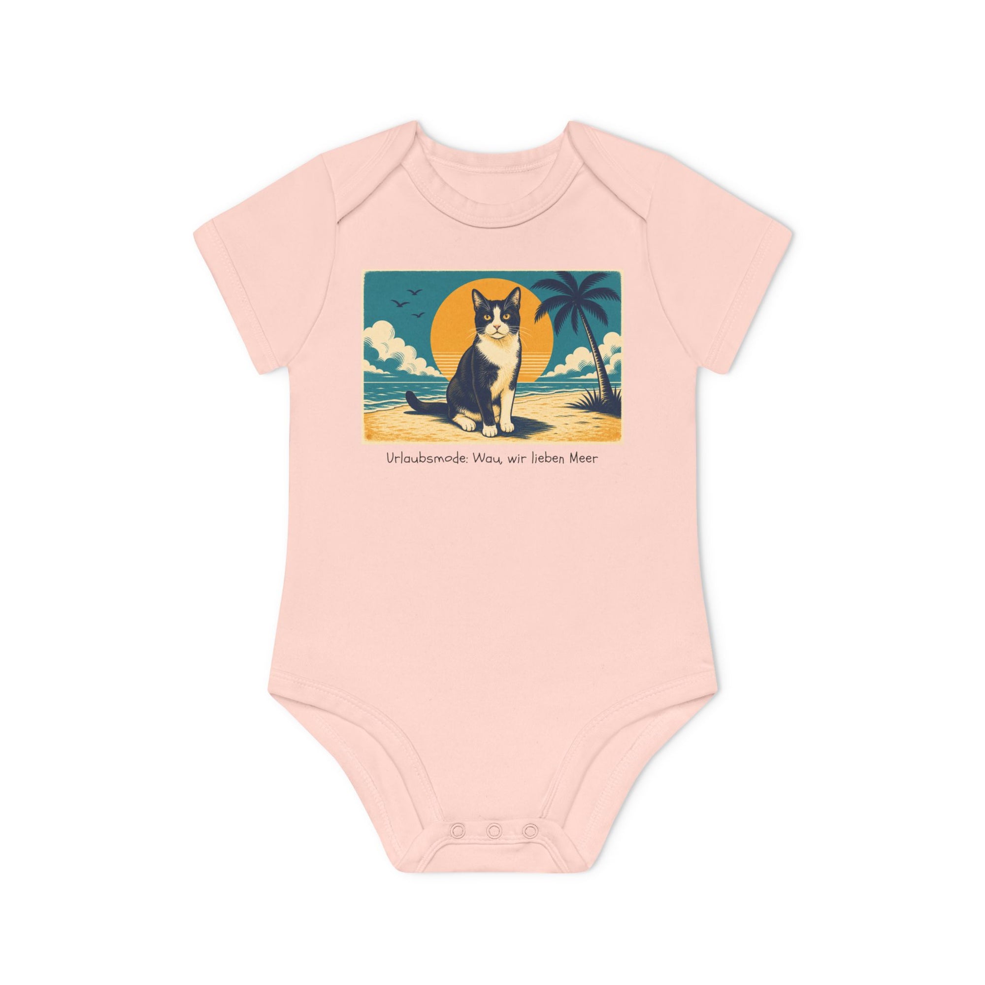 Personalisierter Baby-Body kurzarm Bio Baumwolle – Summer Vibes