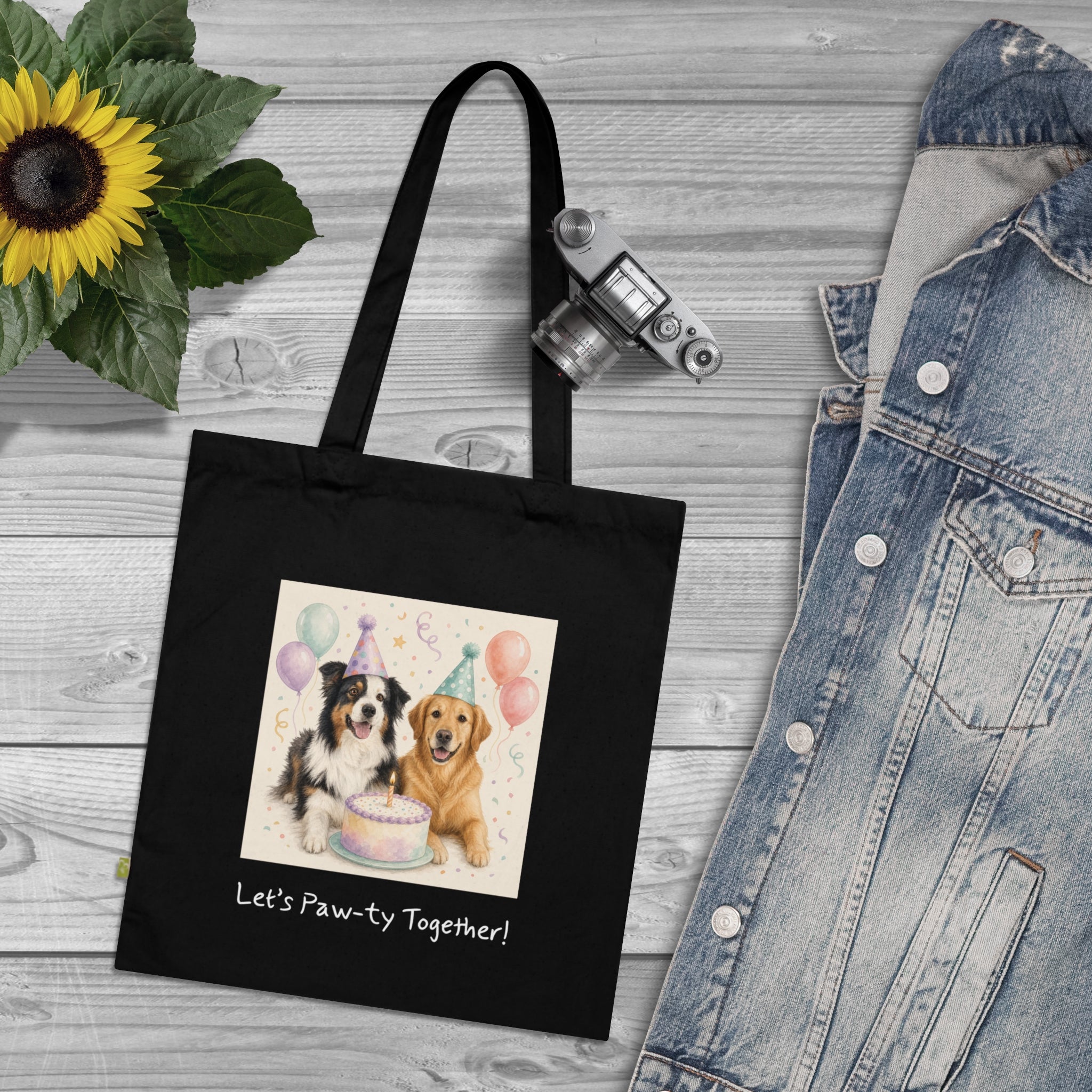 Personalisierte Baumwolltasche mit Haustier – Birthday Time
