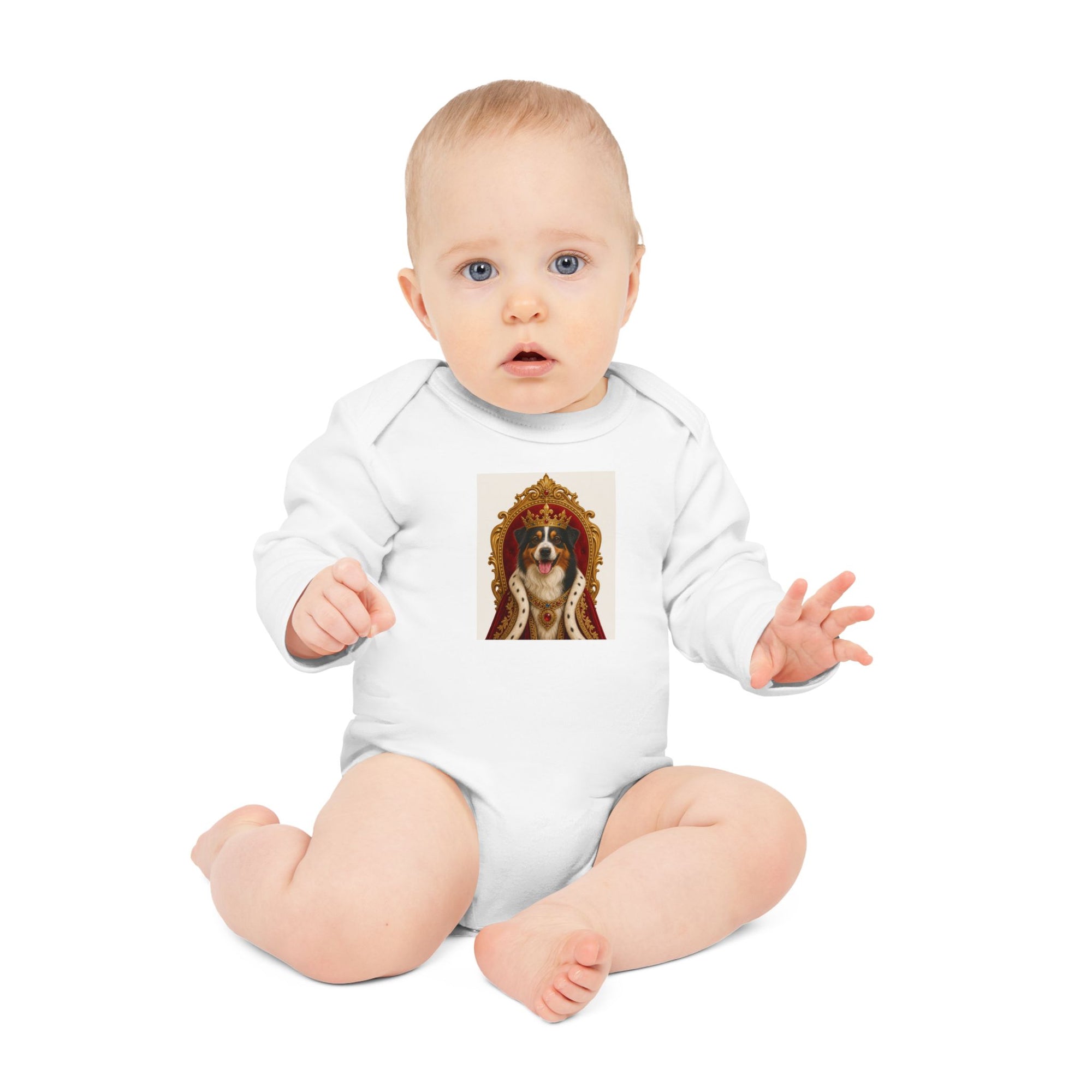 Personalisierter Baby-Body langarm Bio Baumwolle – Pet Kingdom