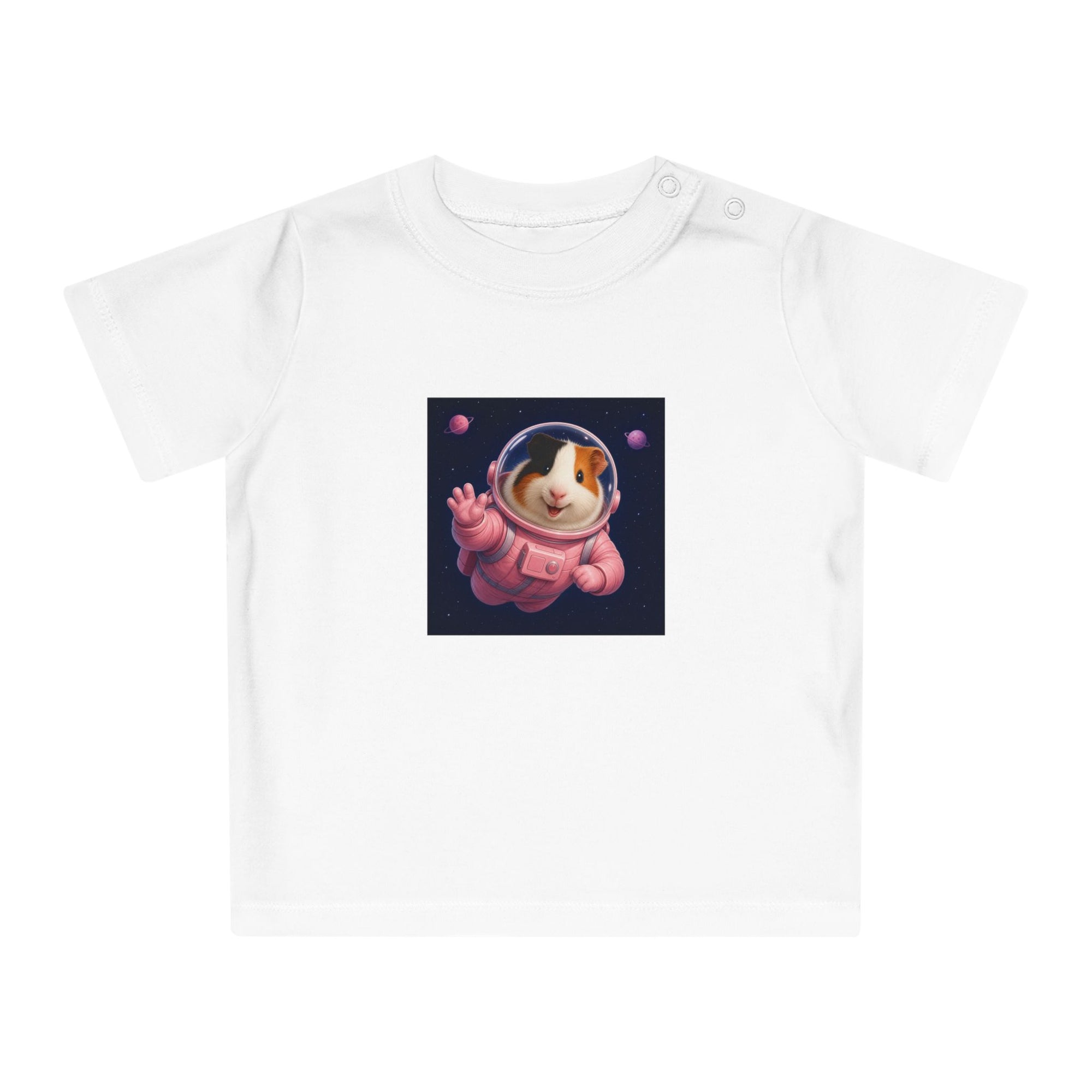 Personalisiertes Baby T-Shirt mit Haustier – Astronaut