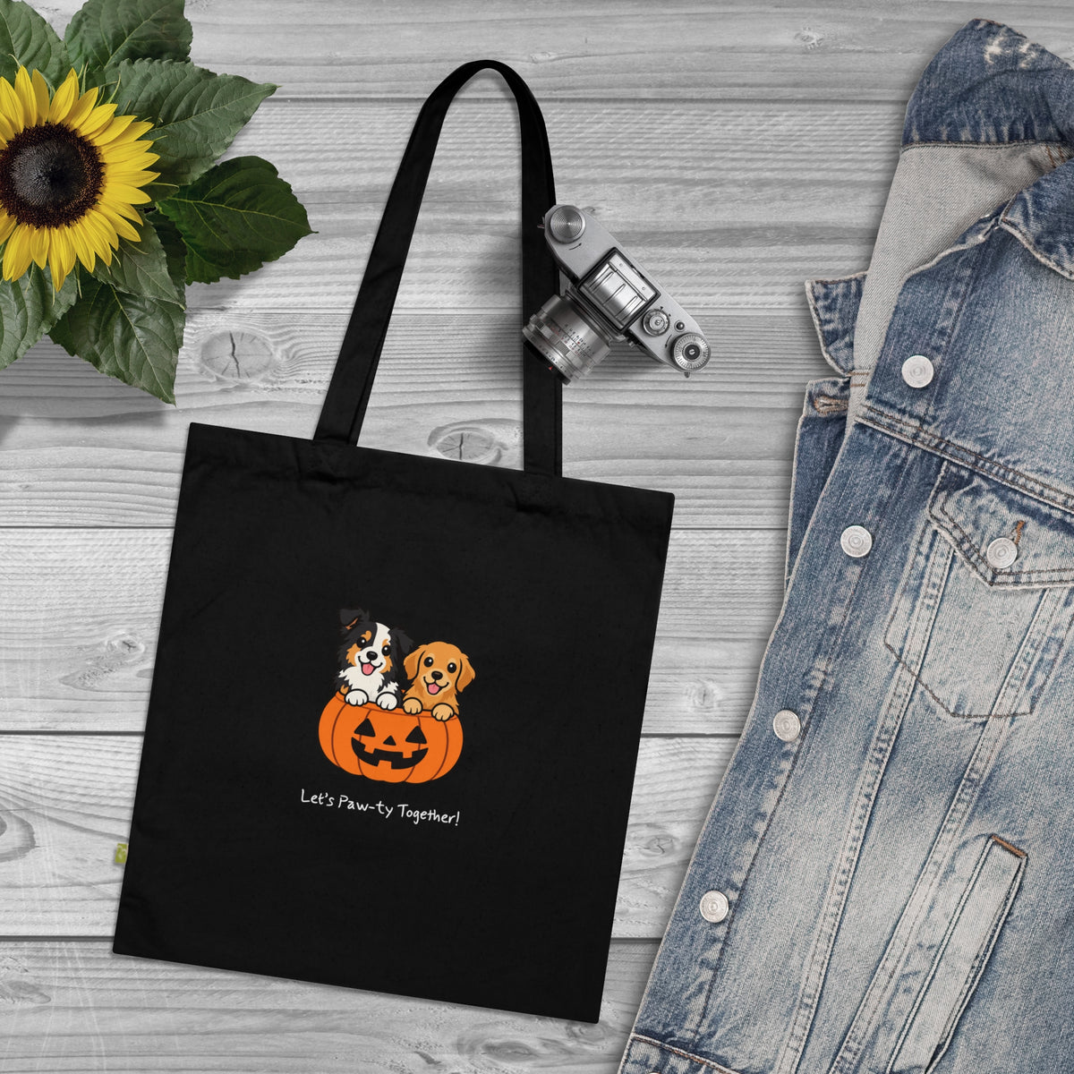 Personalisierte Baumwolltasche mit Haustier – Halloween Pet
