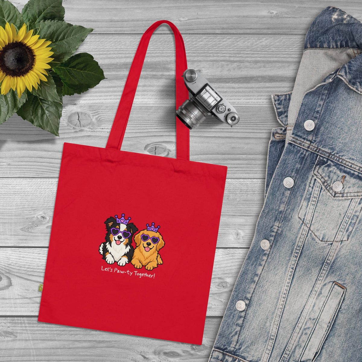 Personalisierte Baumwolltasche mit Haustier – Purple Queen