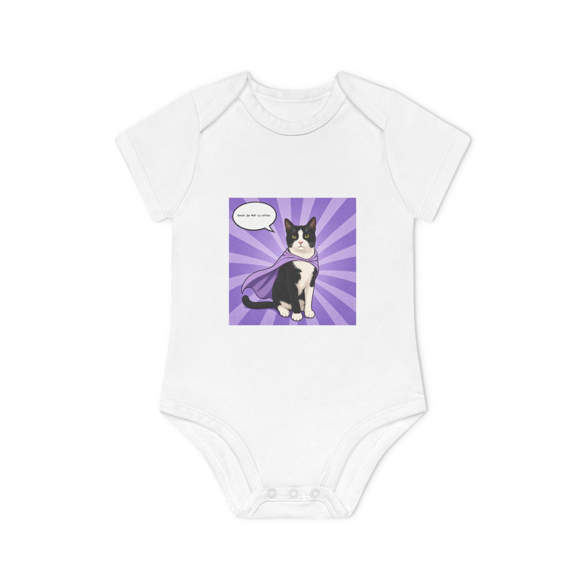 Personalisierter Baby-Body kurzarm Bio Baumwolle – Hero