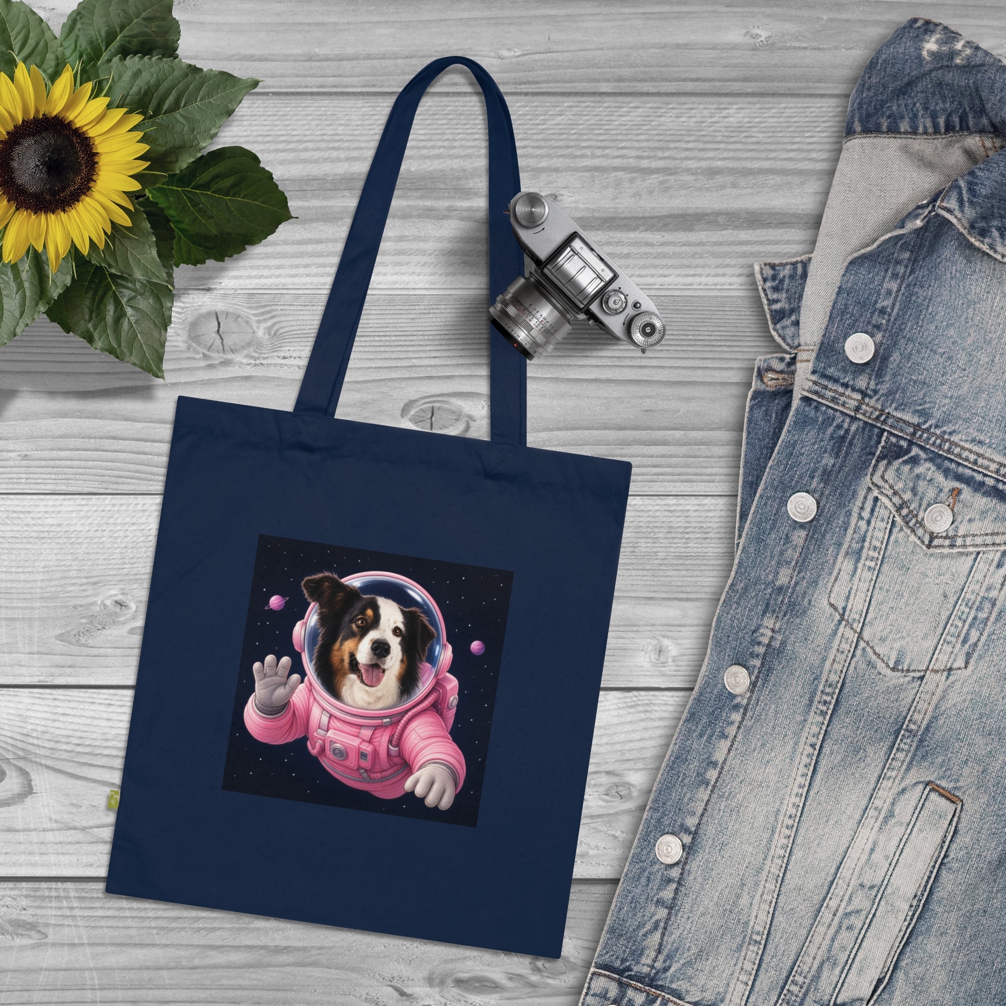Personalisierte Baumwolltasche mit Haustier – Astronaut