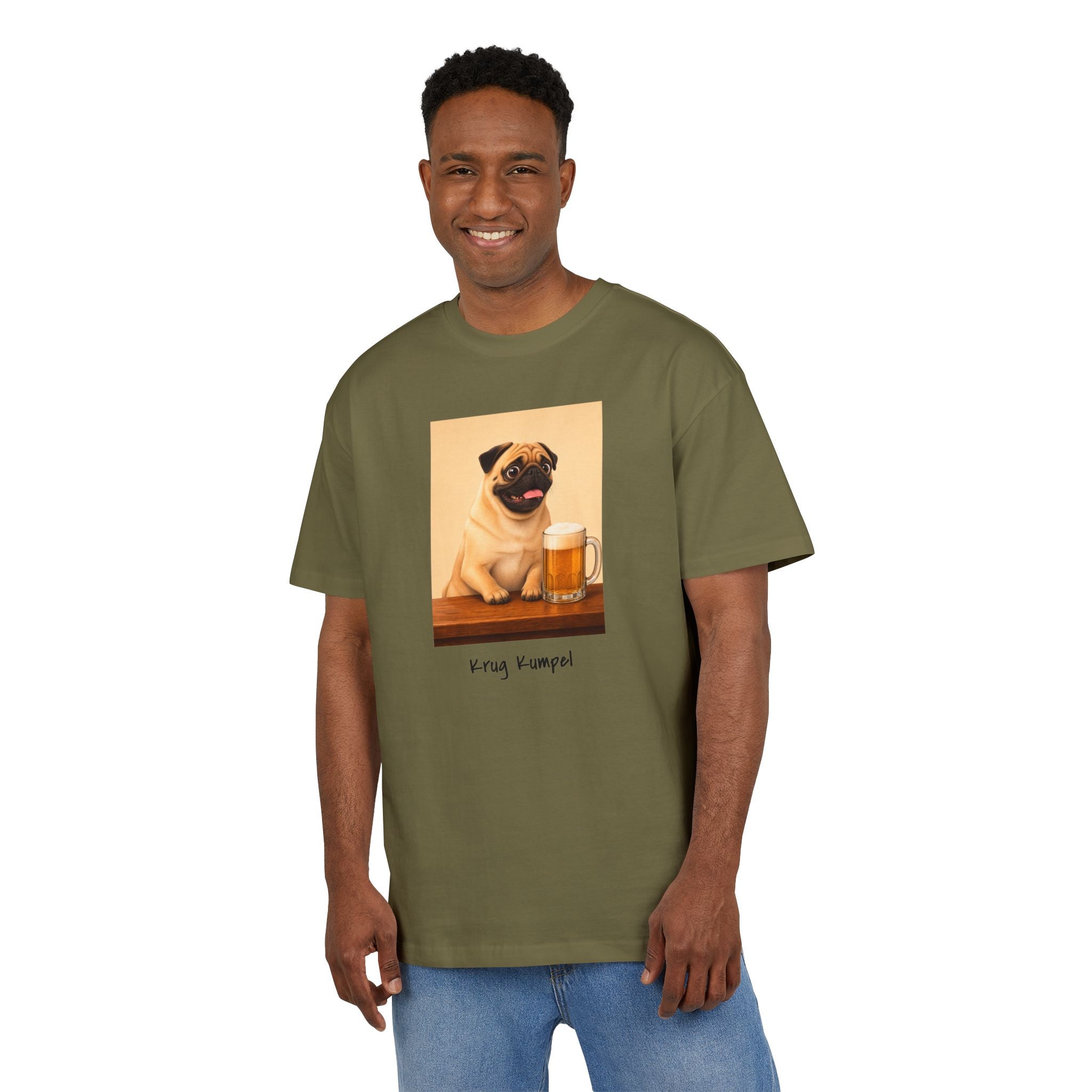 Personalisiertes Oversized Unisex T-Shirt mit Haustier – Cheers