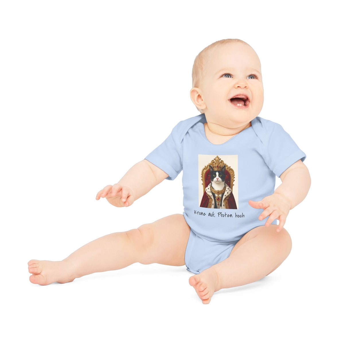 Personalisierter Baby-Body kurzarm Bio Baumwolle – Pet Kingdom