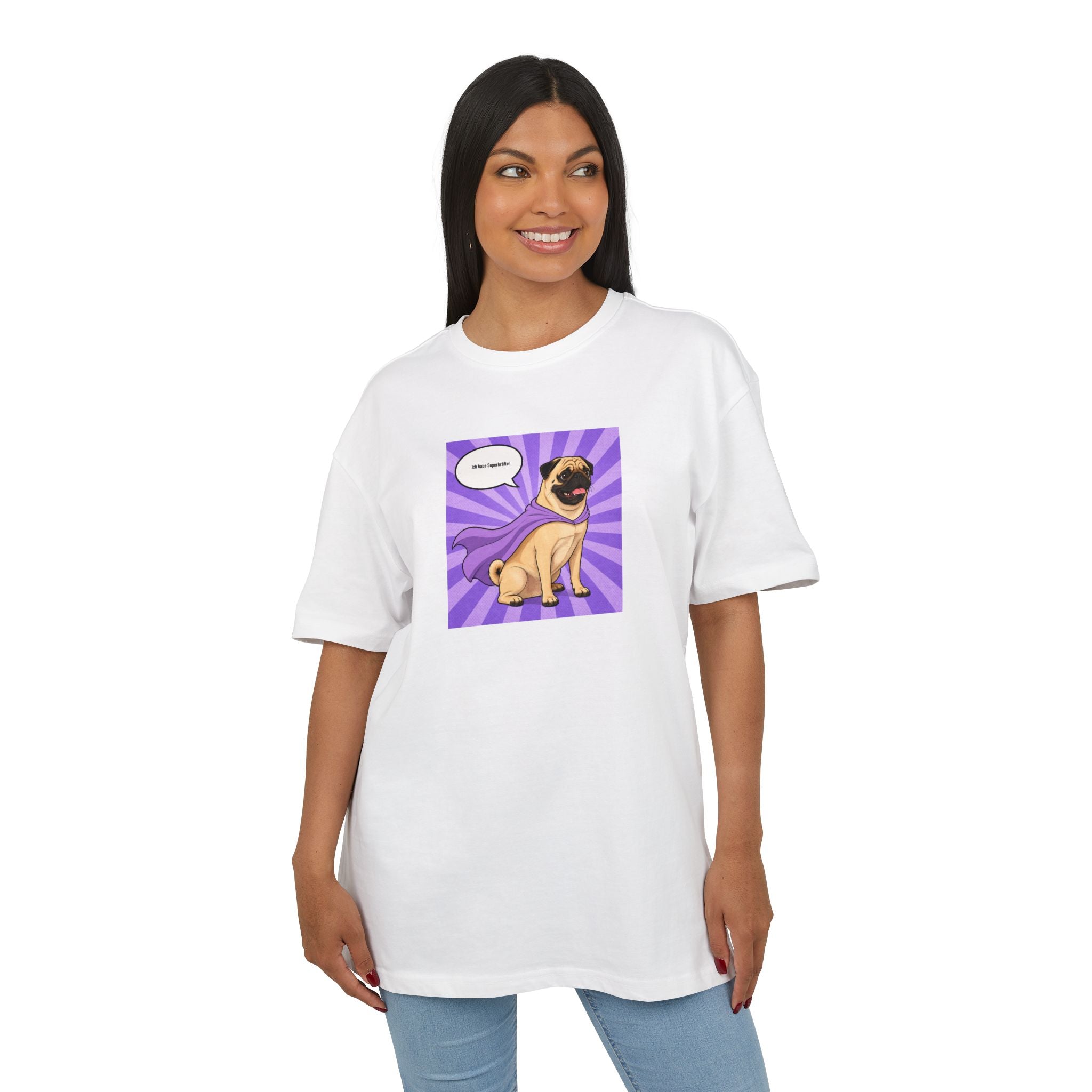 Personalisiertes Oversized Unisex T-Shirt mit Haustier – Hero