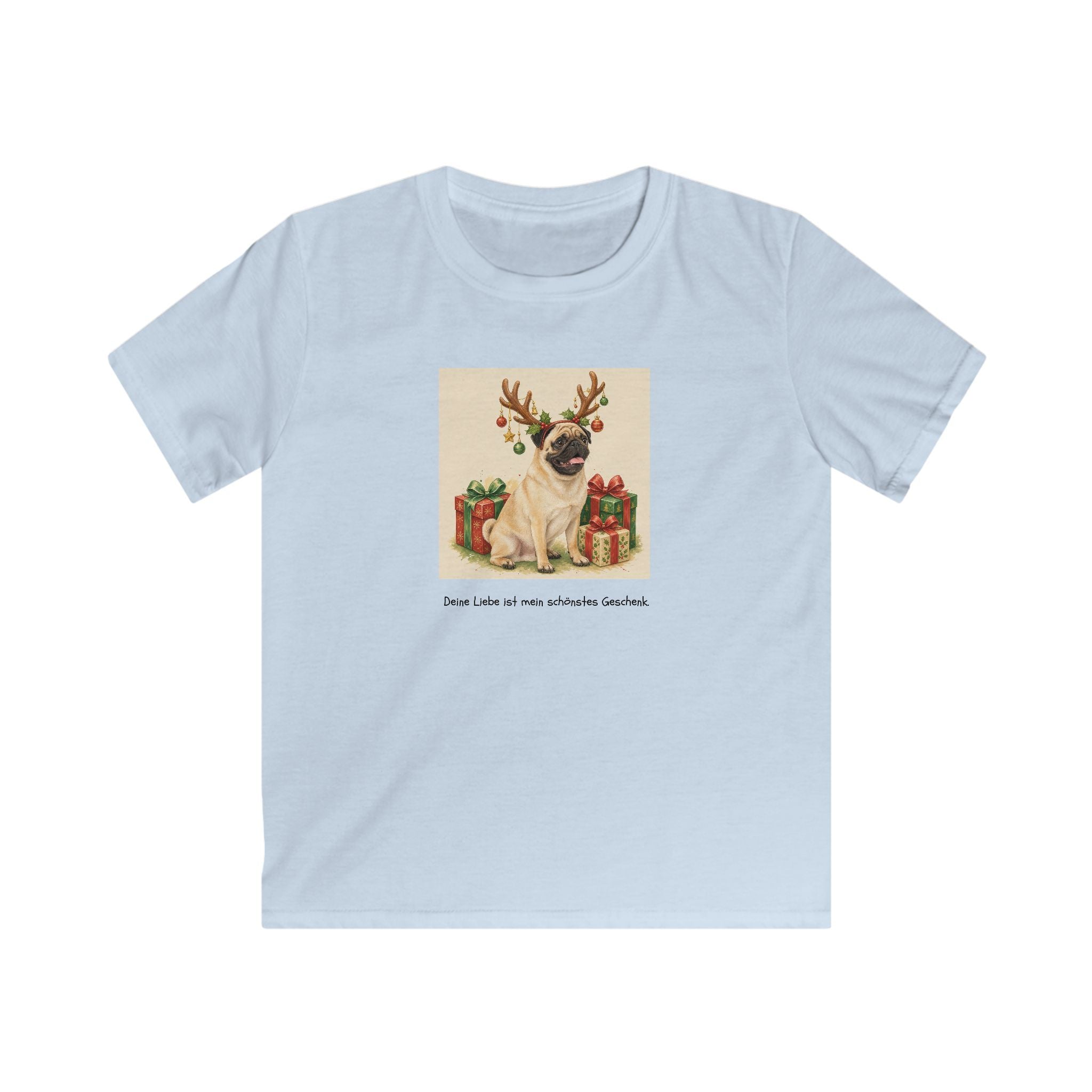 Personalisiertes Kinder T-Shirt mit Haustier – Frohe Weihnachten
