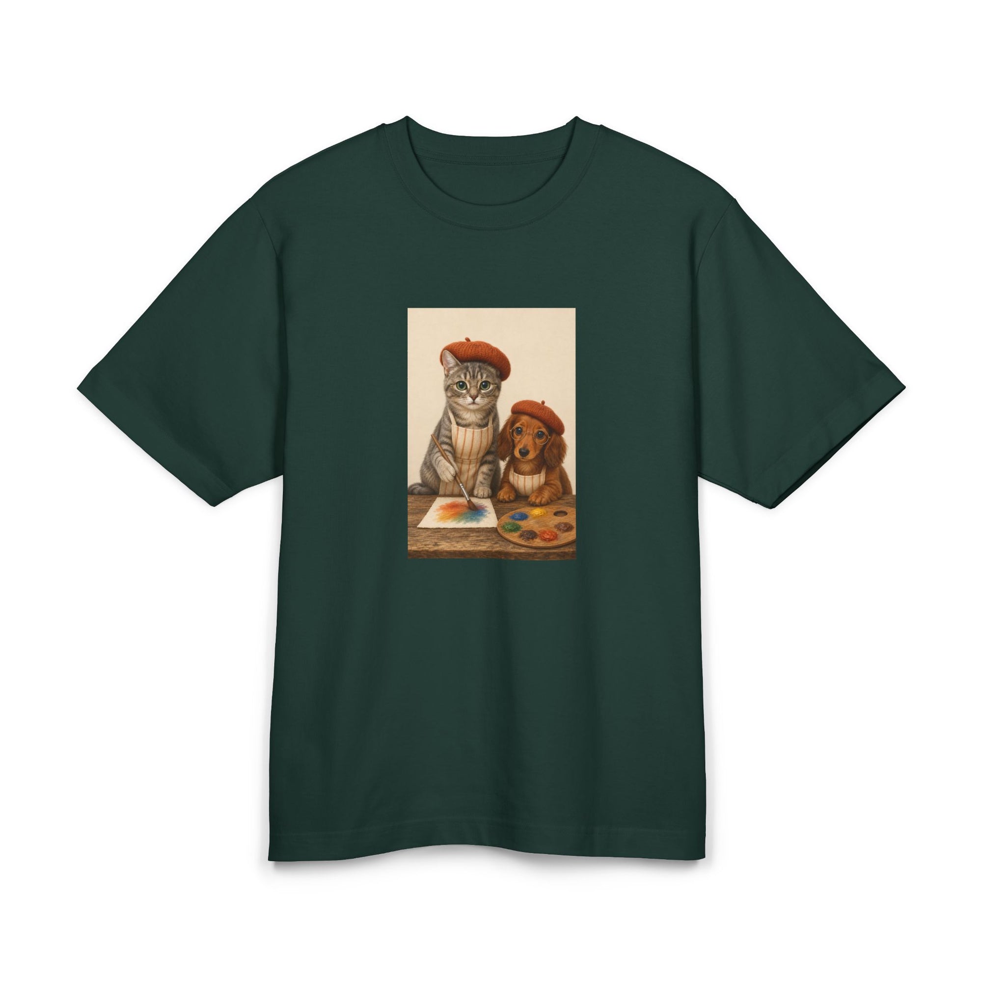 Personalisiertes Premium Unisex T-Shirt mit Haustier – The Artist