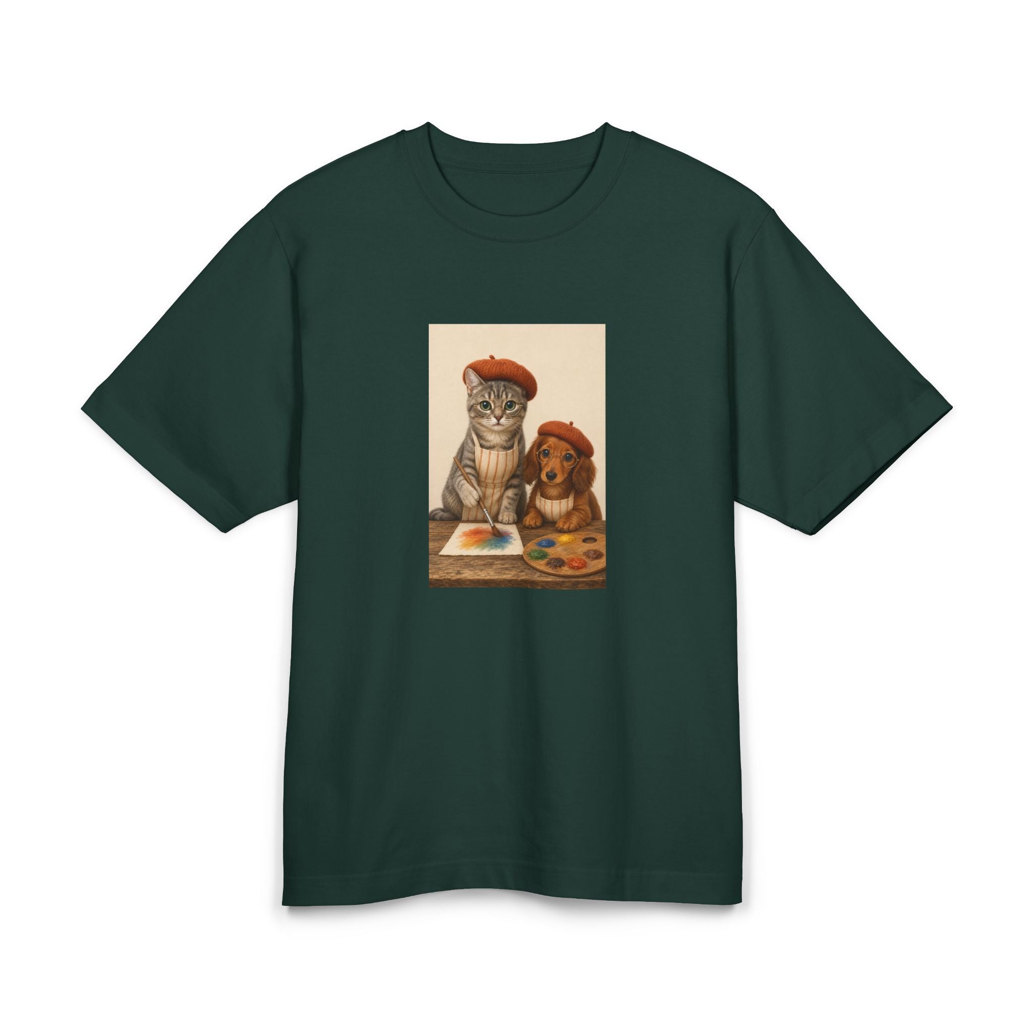 Personalisiertes Premium Unisex T-Shirt mit Haustier – The Artist