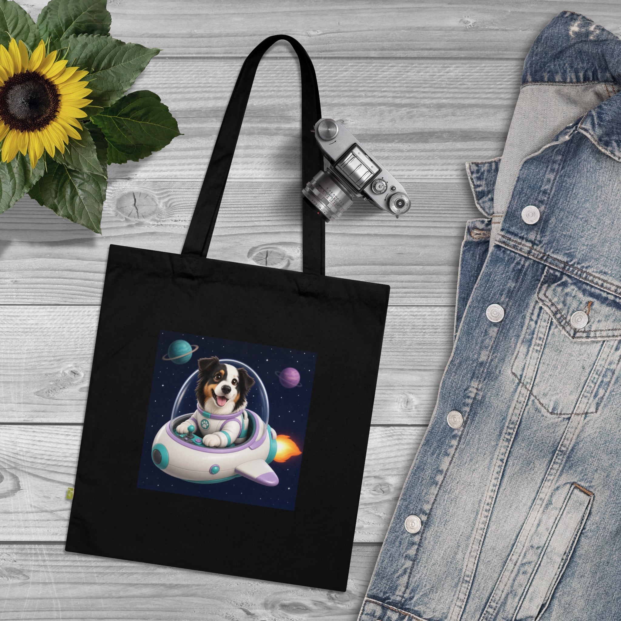 Personalisierte Baumwolltasche mit Haustier – Spaceship