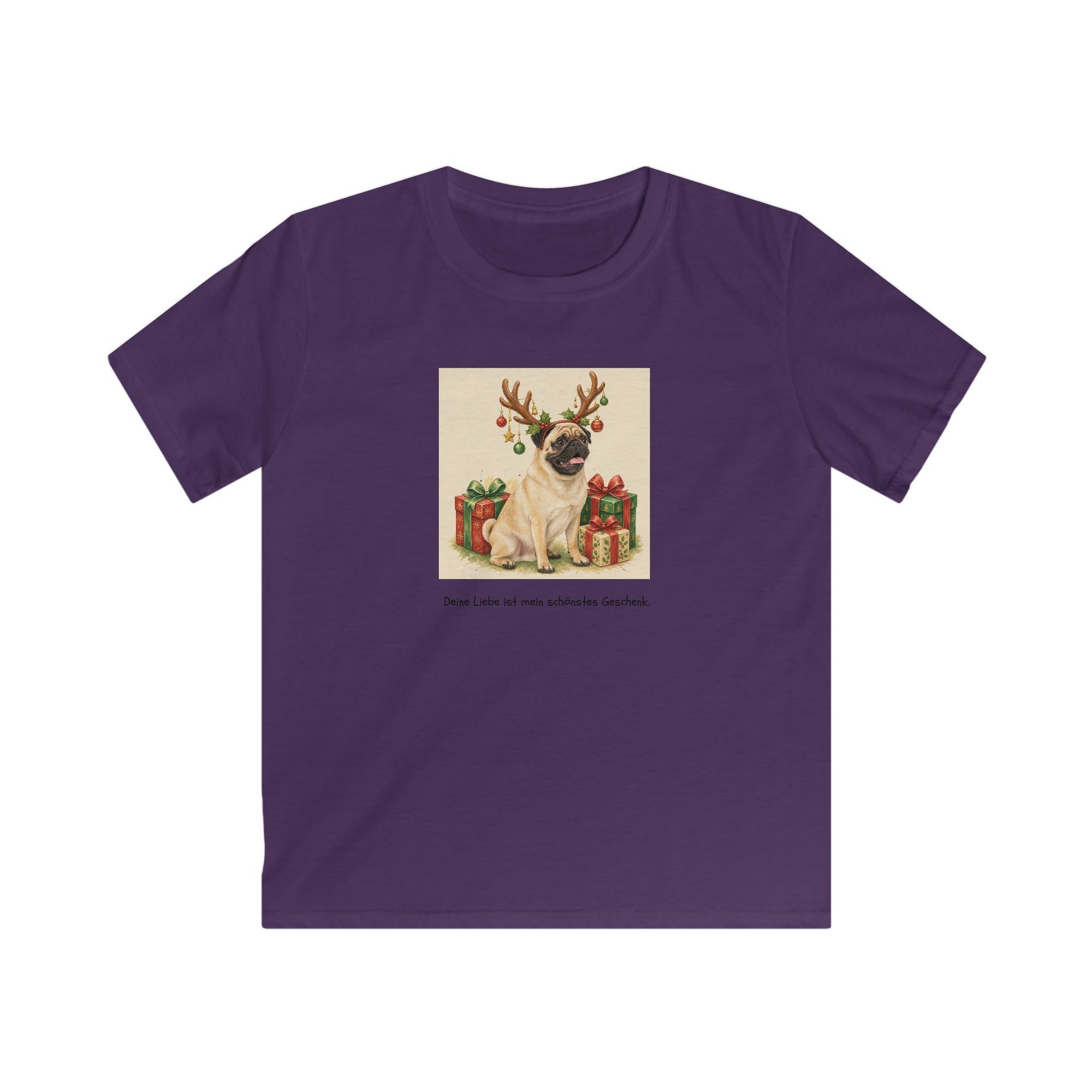 Personalisiertes Kinder T-Shirt mit Haustier – Frohe Weihnachten