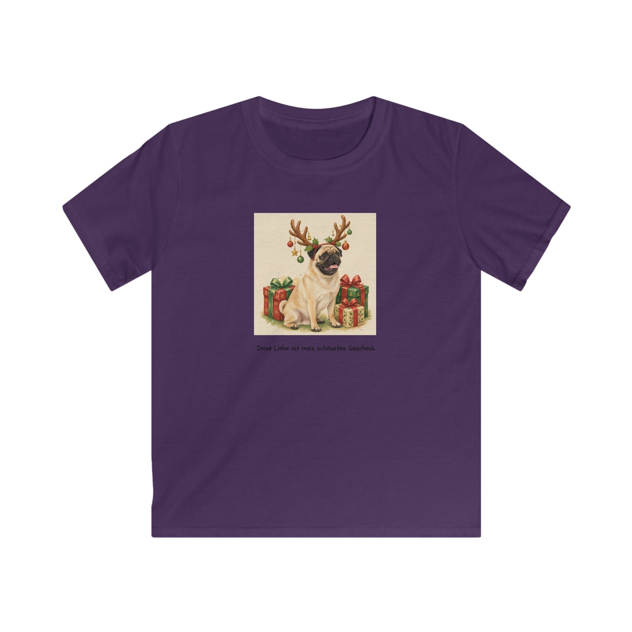 Personalisiertes Kinder T-Shirt mit Haustier – Frohe Weihnachten