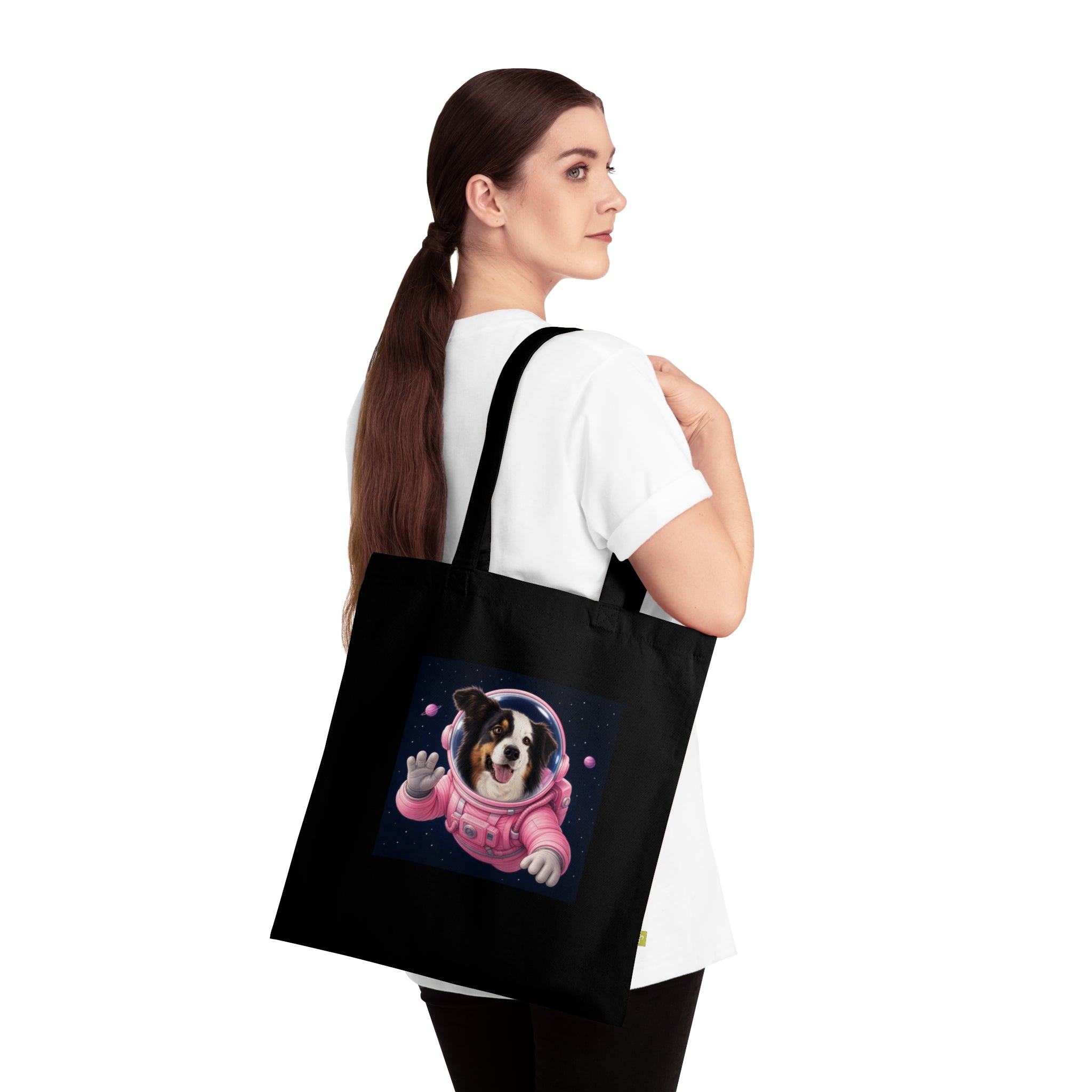 Personalisierte Baumwolltasche mit Haustier – Astronaut