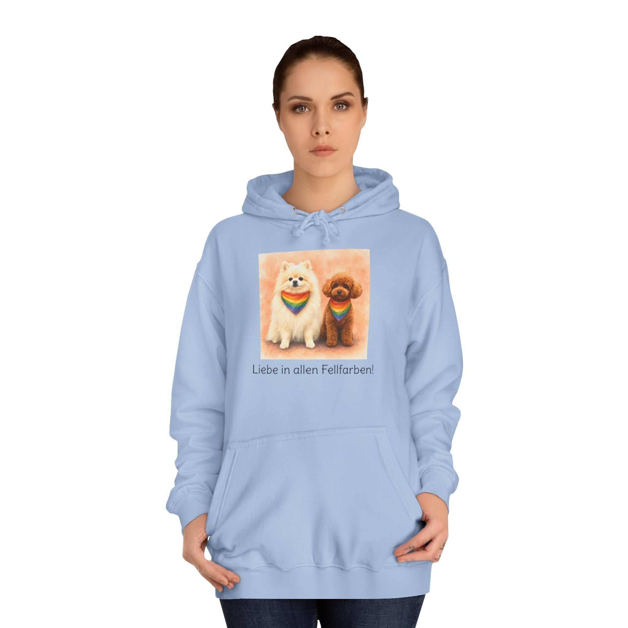 Personalisierter Unisex Hoodie mit Haustier – Regenbogen