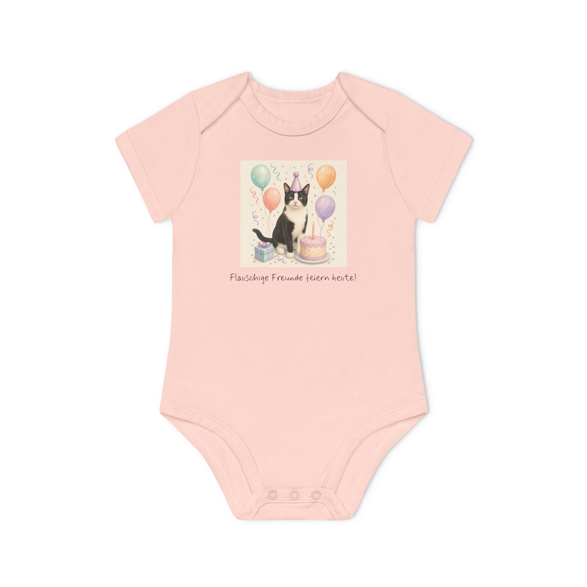 Personalisierter Baby-Body kurzarm Bio Baumwolle – Birthday Time