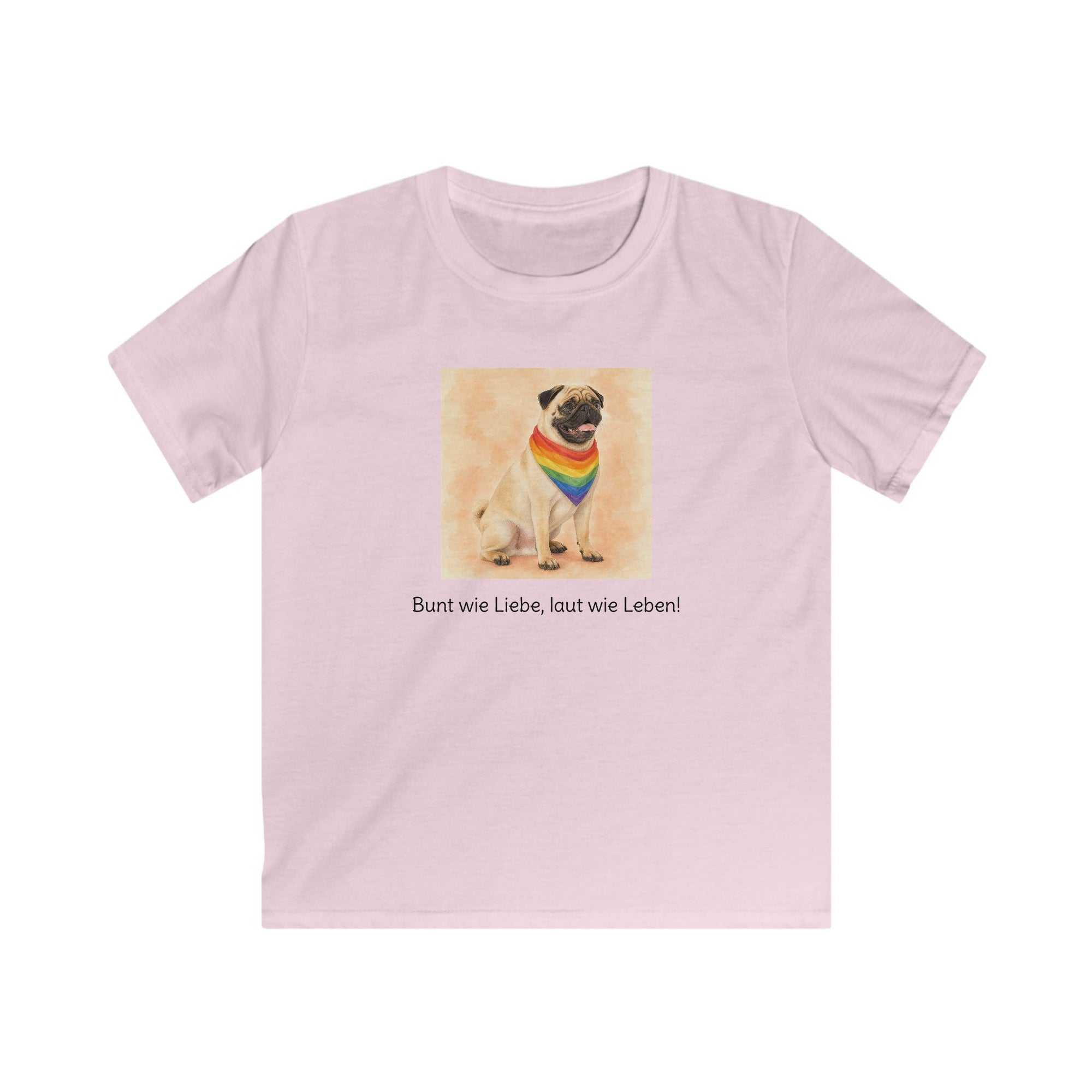Personalisiertes Kinder T-Shirt mit Haustier – Regenbogen