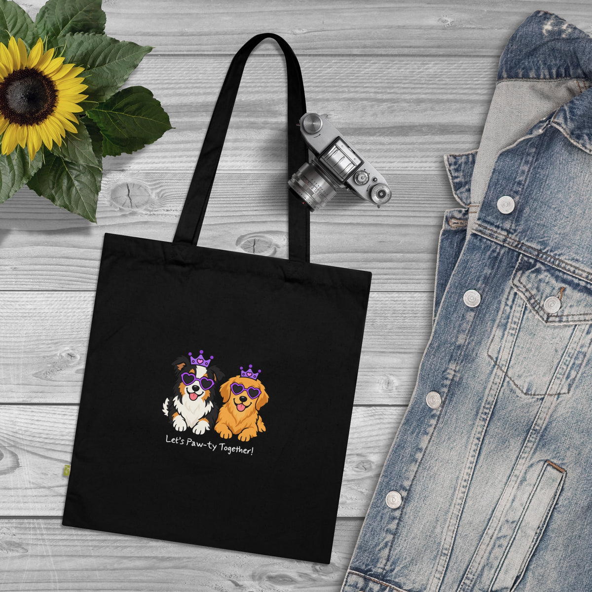 Personalisierte Baumwolltasche mit Haustier – Purple Queen
