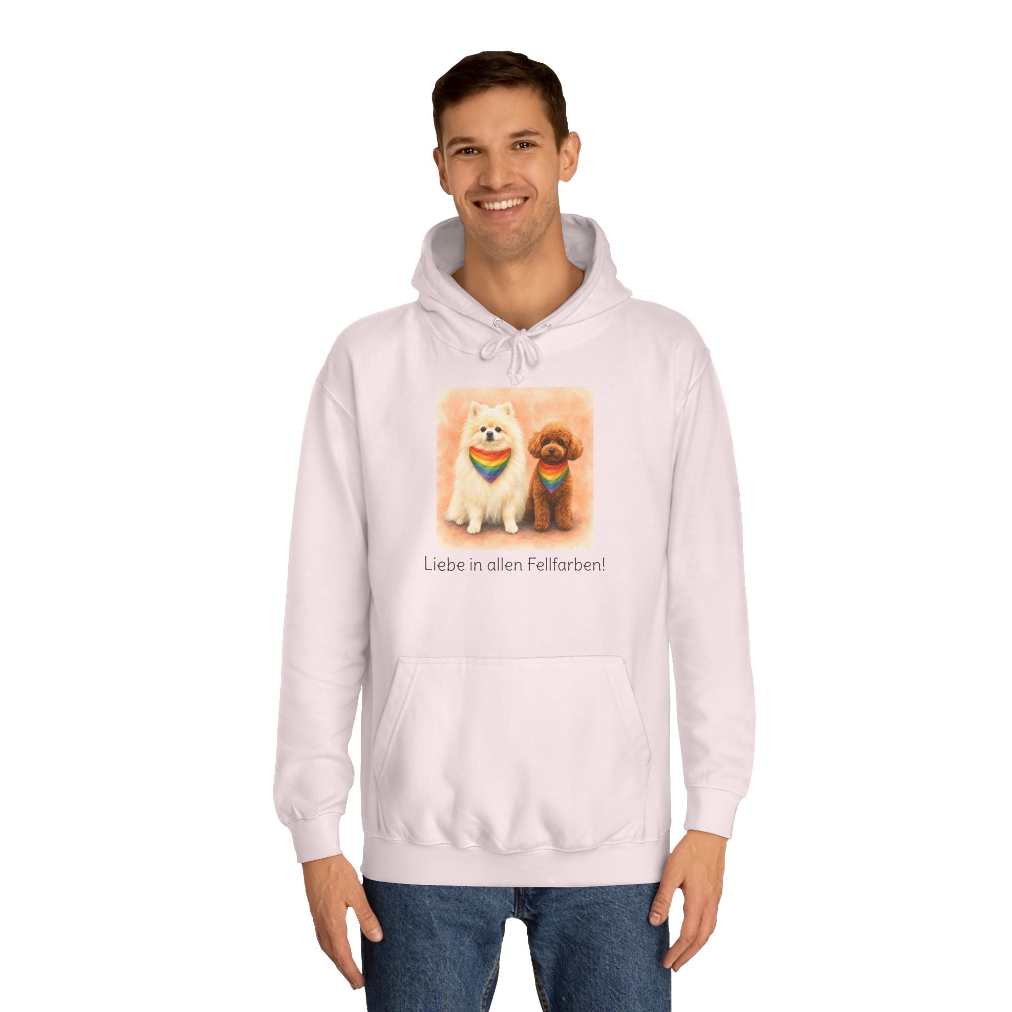Personalisierter Unisex Hoodie mit Haustier – Regenbogen