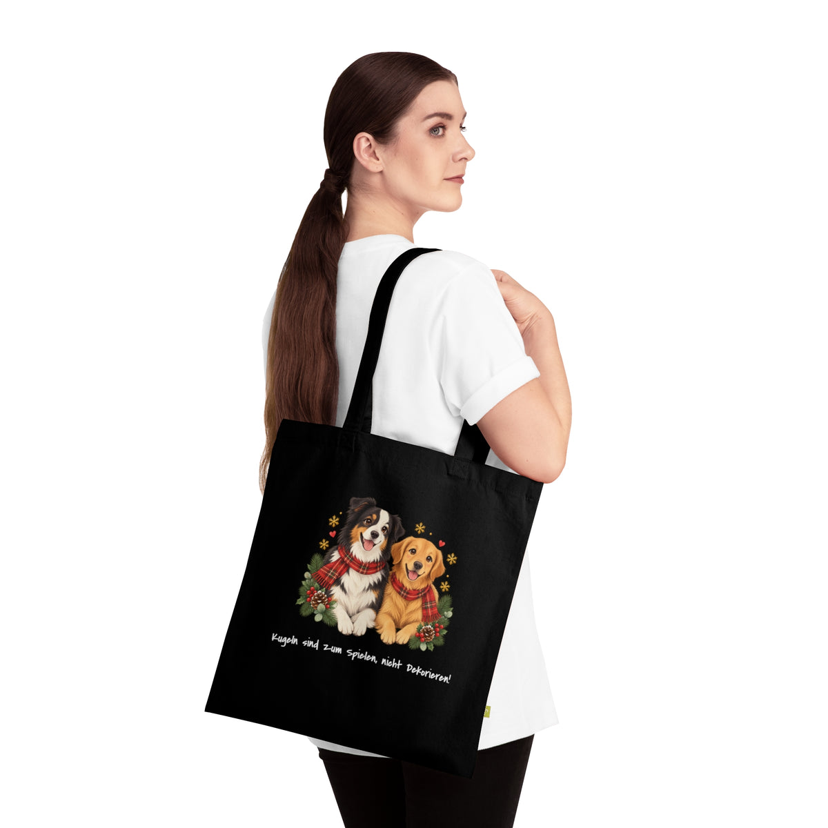 Personalisierte Baumwolltasche mit Haustier – Weihnachtsgeschenk