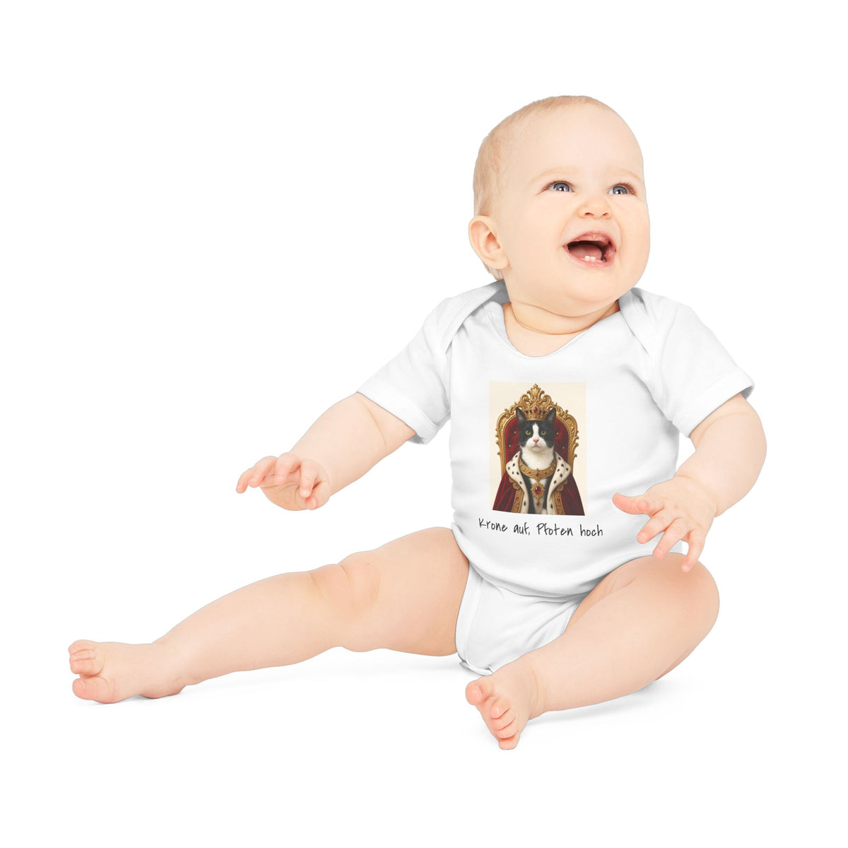 Personalisierter Baby-Body kurzarm Bio Baumwolle – Pet Kingdom