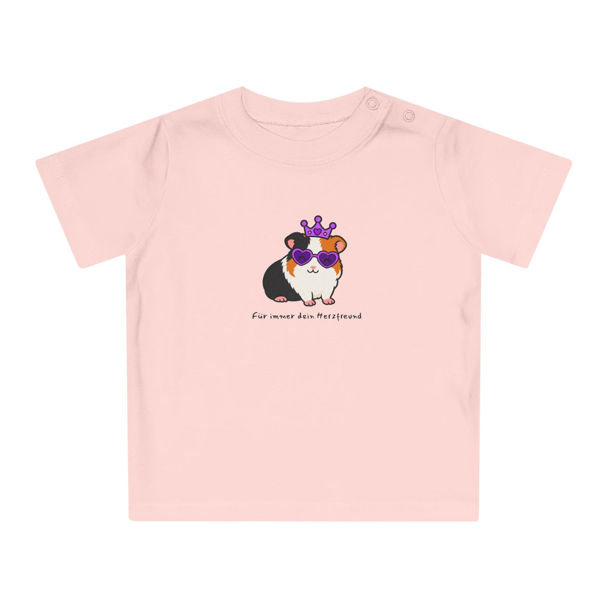 Personalisiertes Baby T-Shirt mit Haustier – Purple Queen