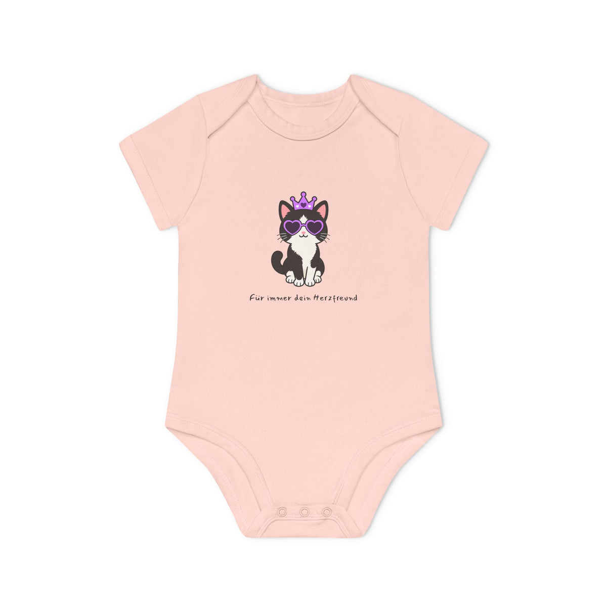Personalisierter Baby-Body kurzarm Bio Baumwolle – Purple Queen