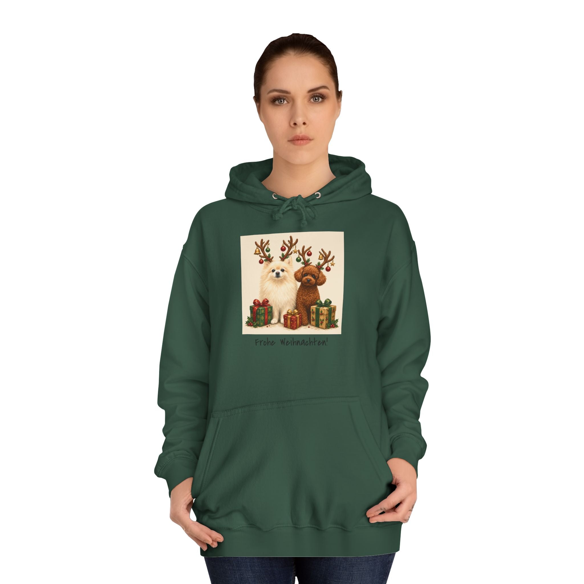 Personalisierter Unisex Hoodie mit Haustier – Frohe Weihnachten
