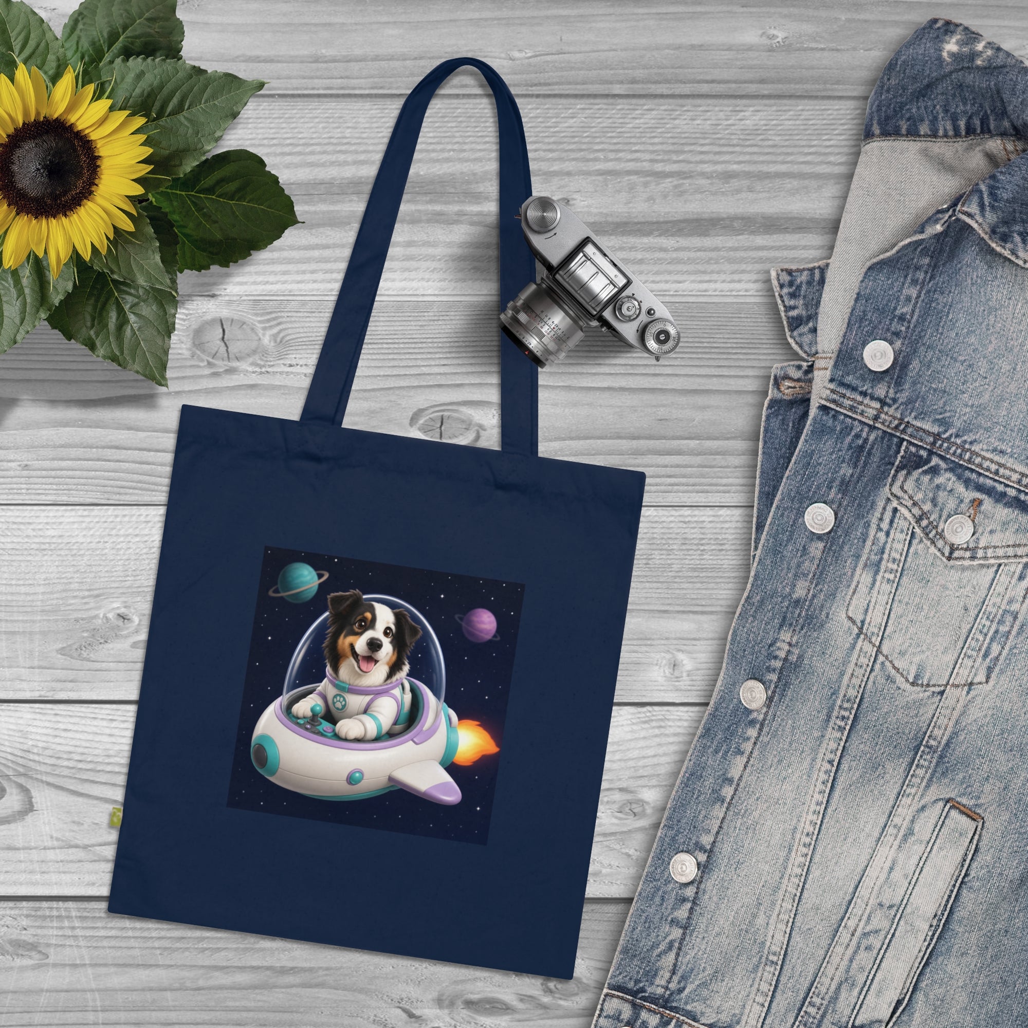 Personalisierte Baumwolltasche mit Haustier – Spaceship
