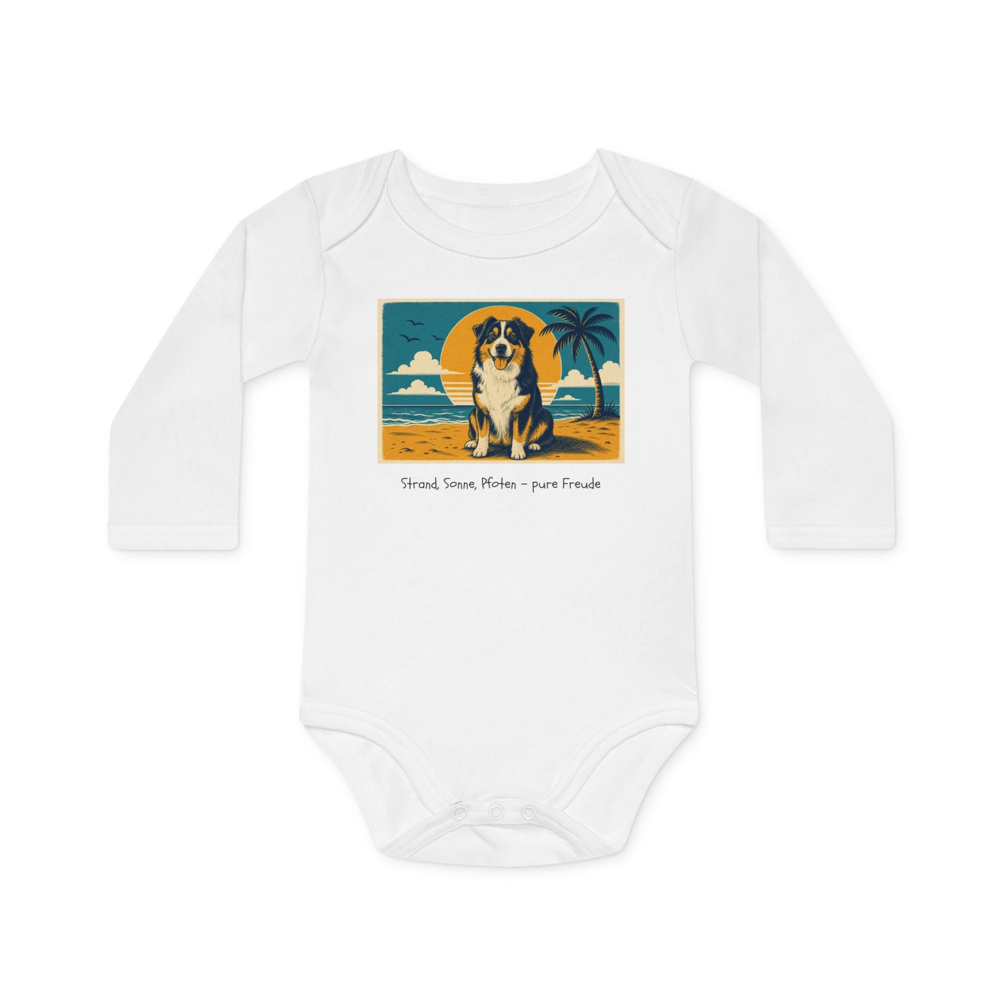 Personalisierter Baby-Body langarm Bio Baumwolle – Summer Vibes