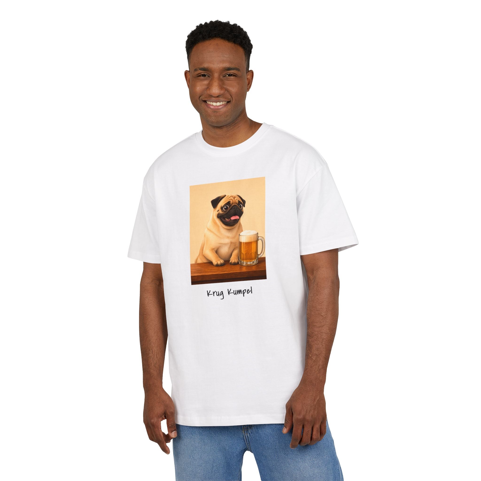 Personalisiertes Oversized Unisex T-Shirt mit Haustier – Cheers