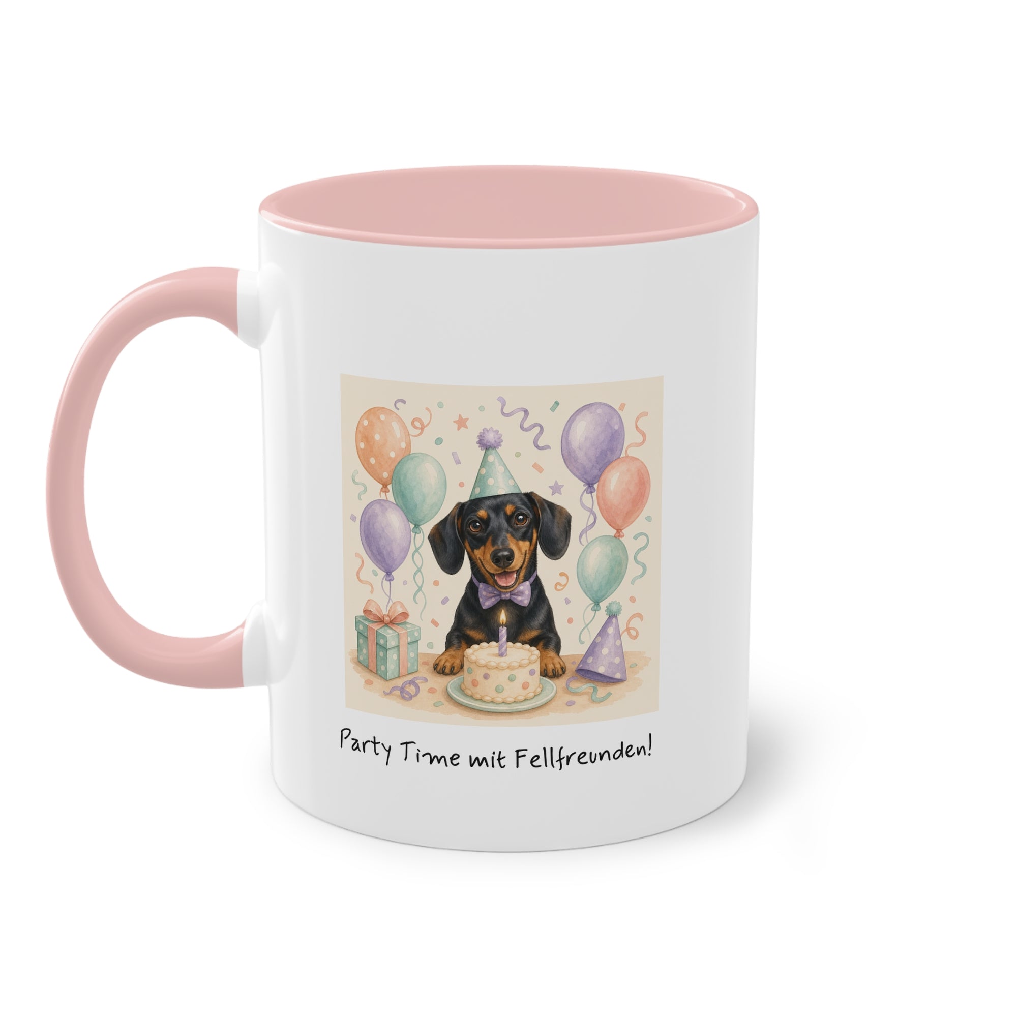 Personalisierte Tasse mit Haustier – Birthday Time