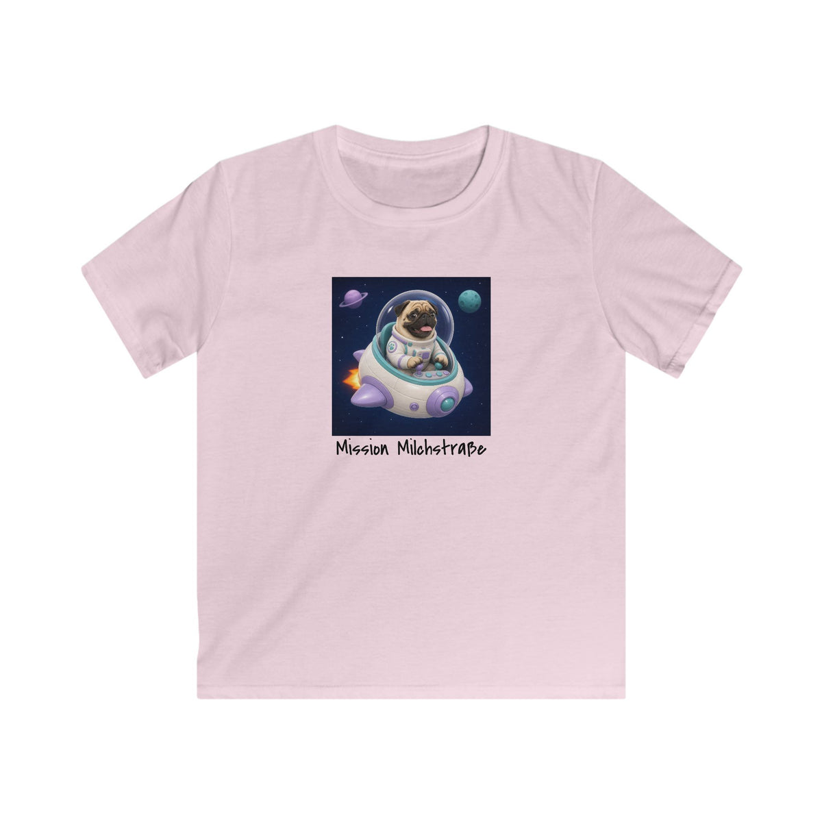 Personalisiertes Kinder T-Shirt mit Haustier – Spaceship
