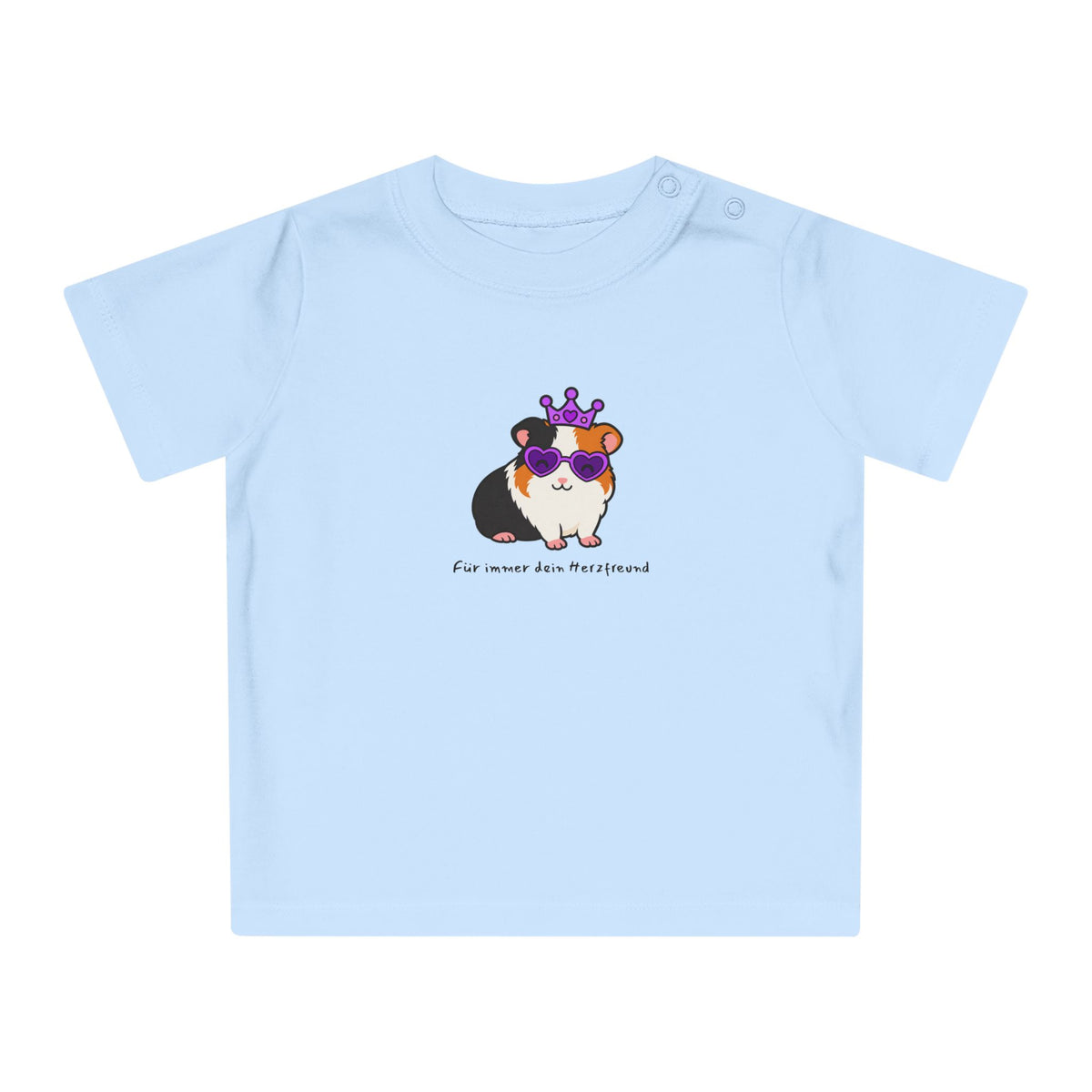 Personalisiertes Baby T-Shirt mit Haustier – Purple Queen