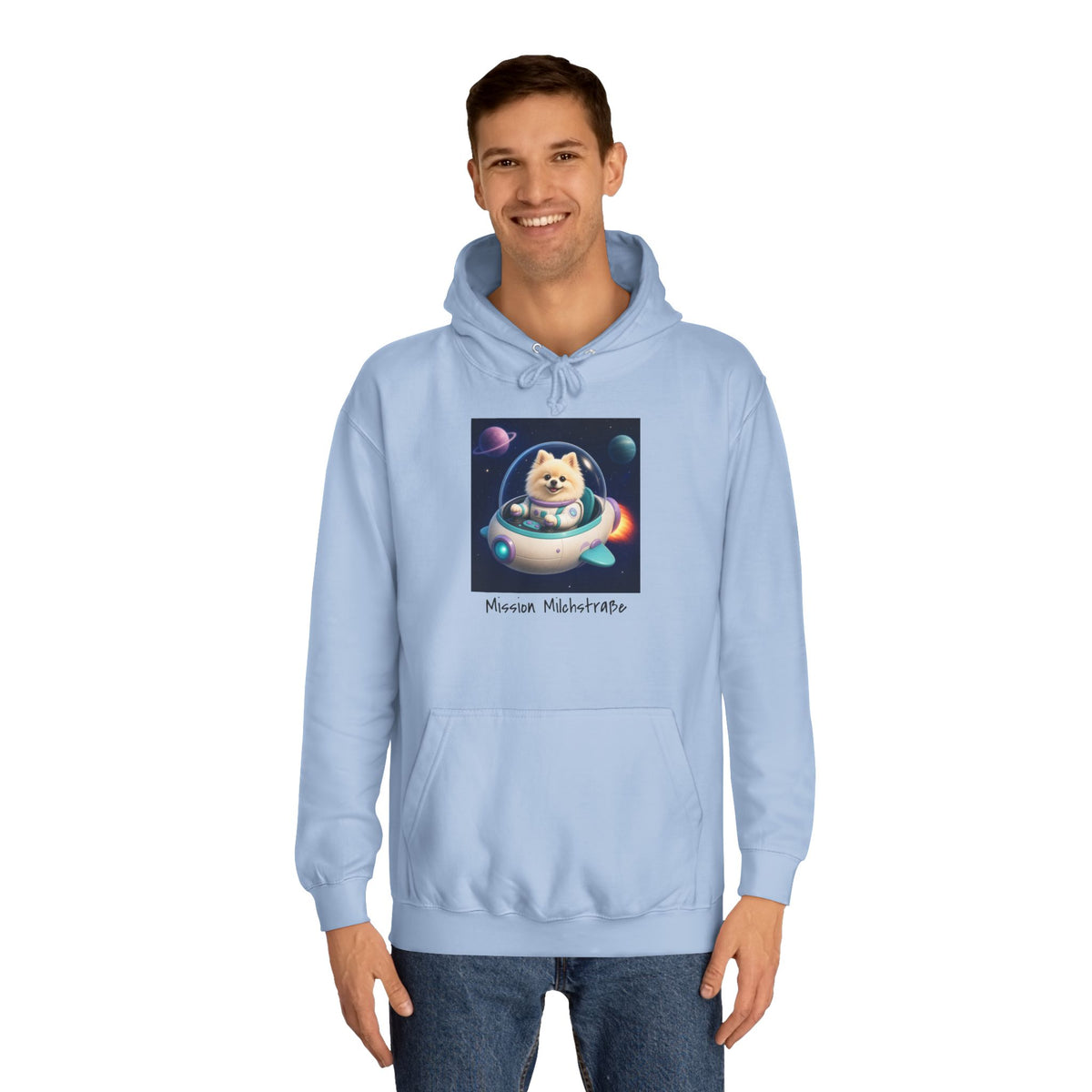 Personalisierter Unisex Hoodie mit Haustier – Spaceship