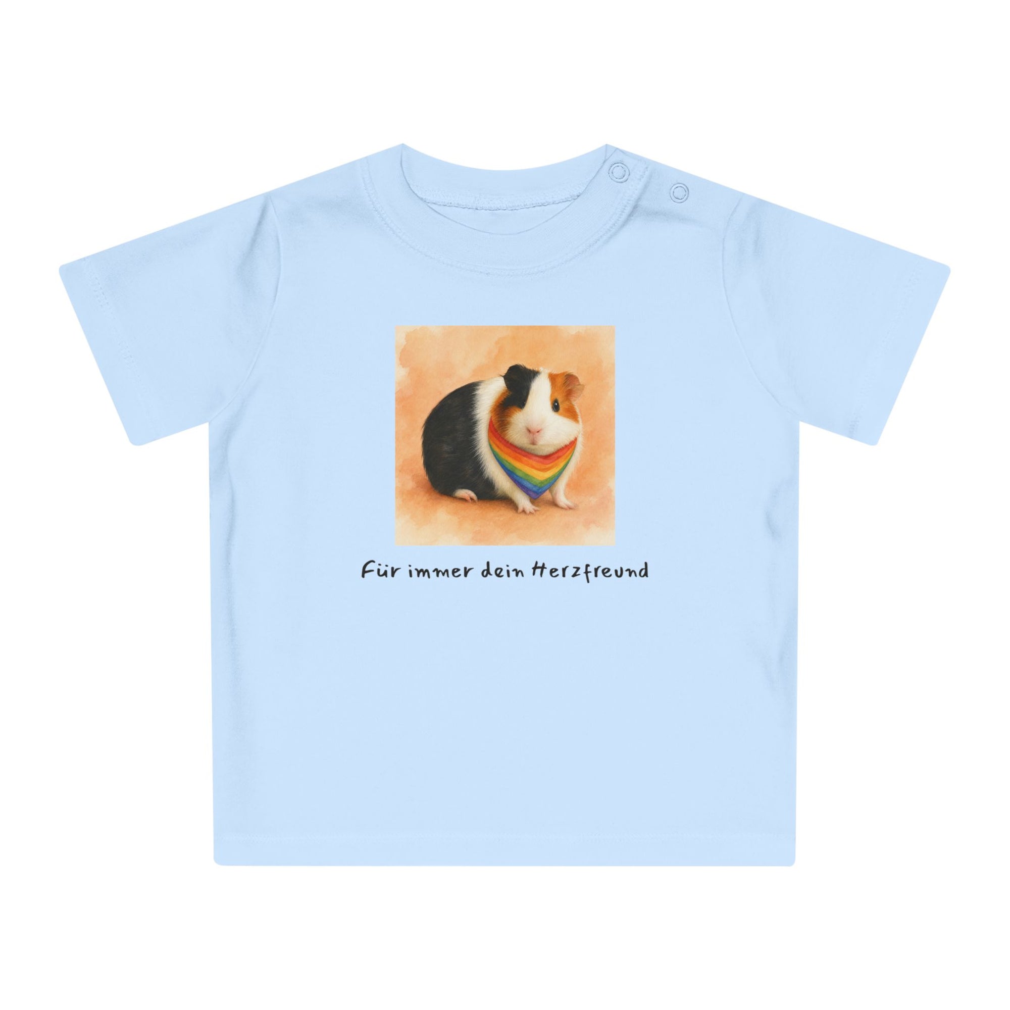 Personalisiertes Baby T-Shirt mit Haustier – Regenbogen